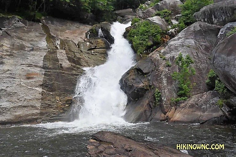 Showing what we could not get to, the bottom of Windy Falls, a  200-foot drop through massive boulders.