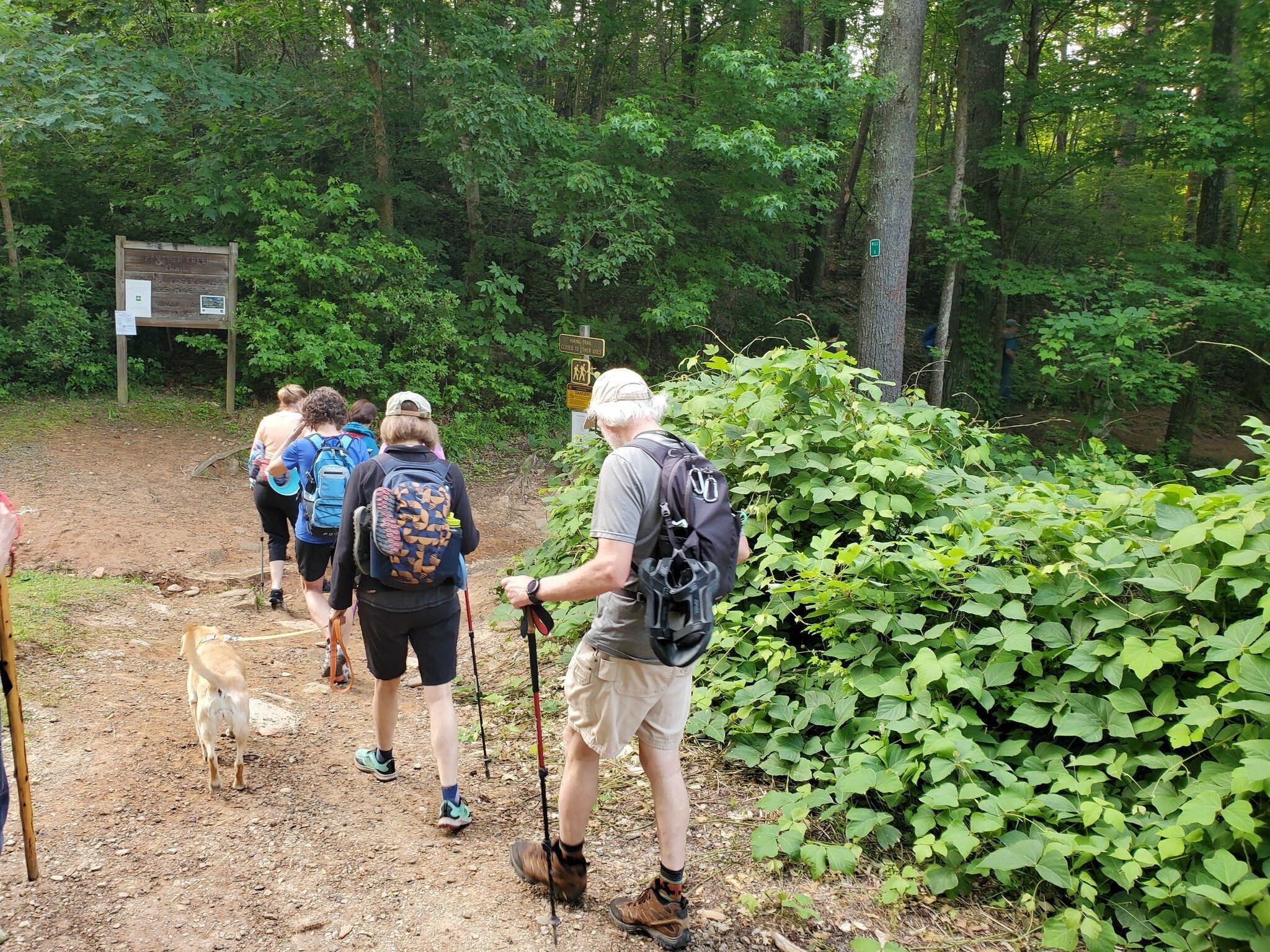 "A hiking we will go . . ."