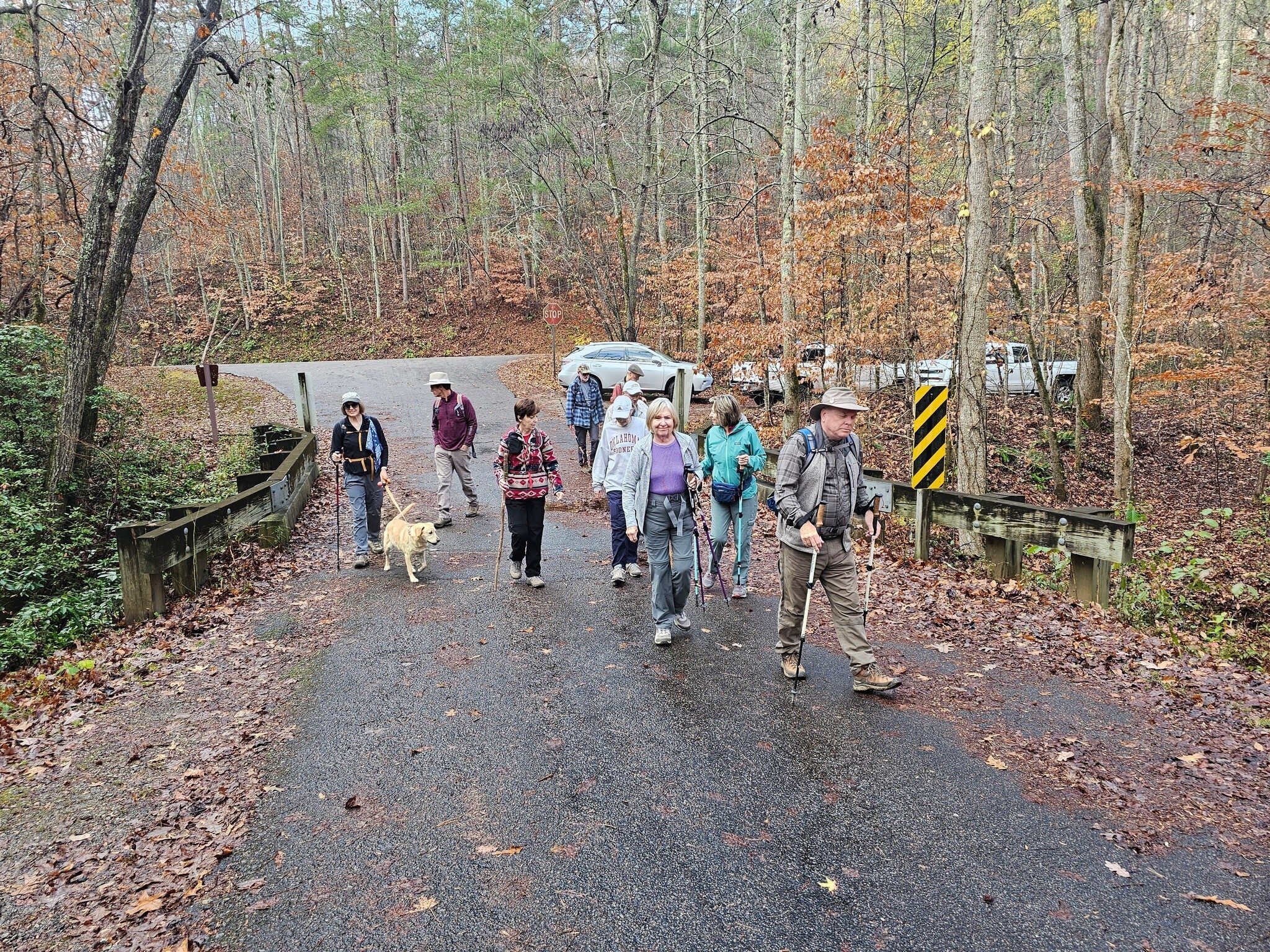 Headed up the road from our parking area to the trailhead.