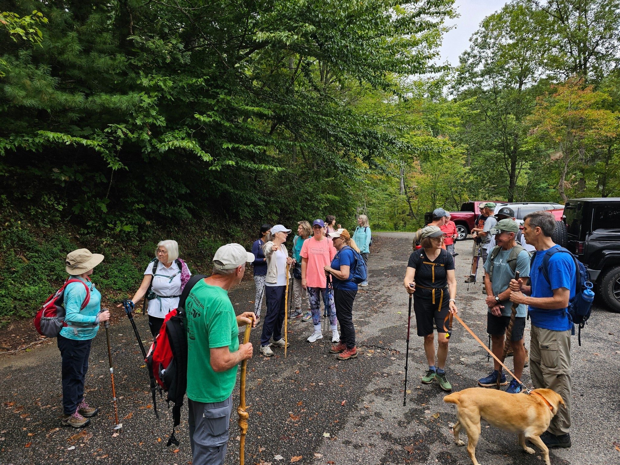 We've got a large group of hikers today.  Let's get started.
