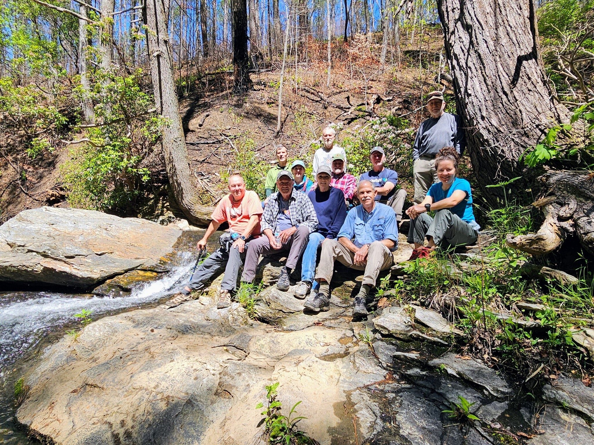 Today's Hikers (L-R) Back: Gerald, Jenny, Matt, Jack, Ken & Vic.  Front: Paul, Ken, Claudia, & Mike
