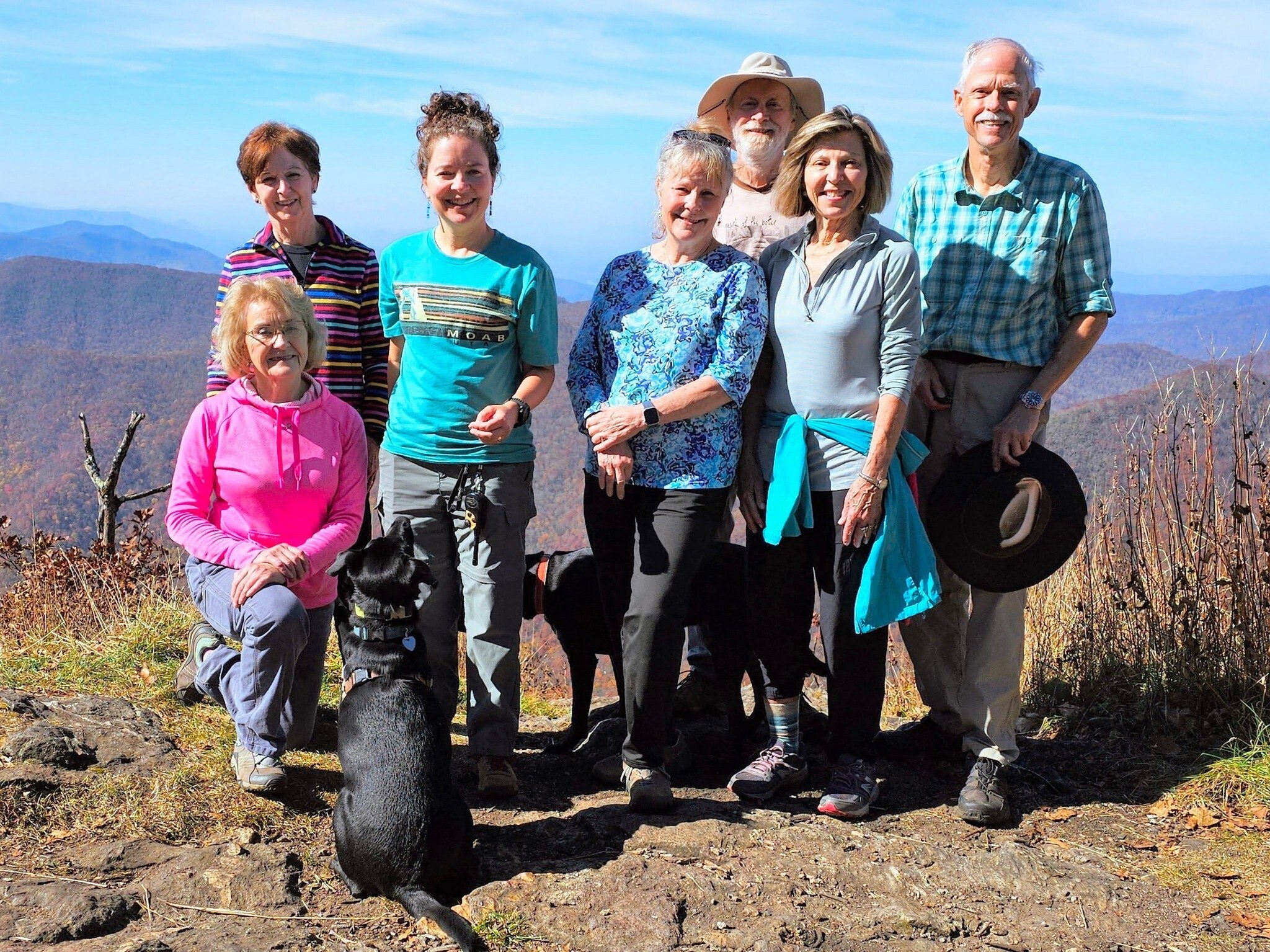 Today's Hikers (L-R): Beth, Jenny, Heather & Toby, Renee, Matt & Toby, Allyson & Mike