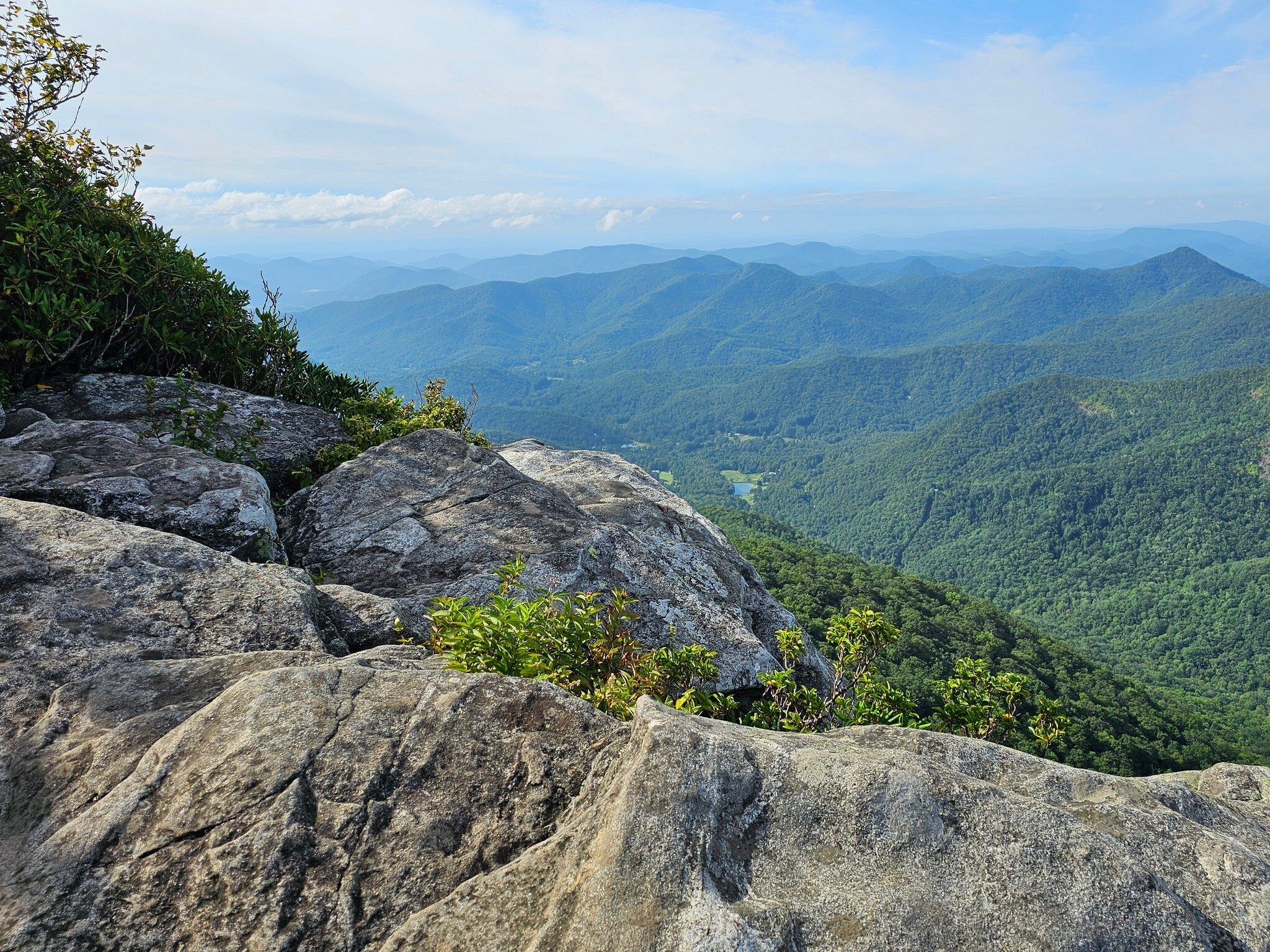 A view to the southwest from the third westerly overlook.