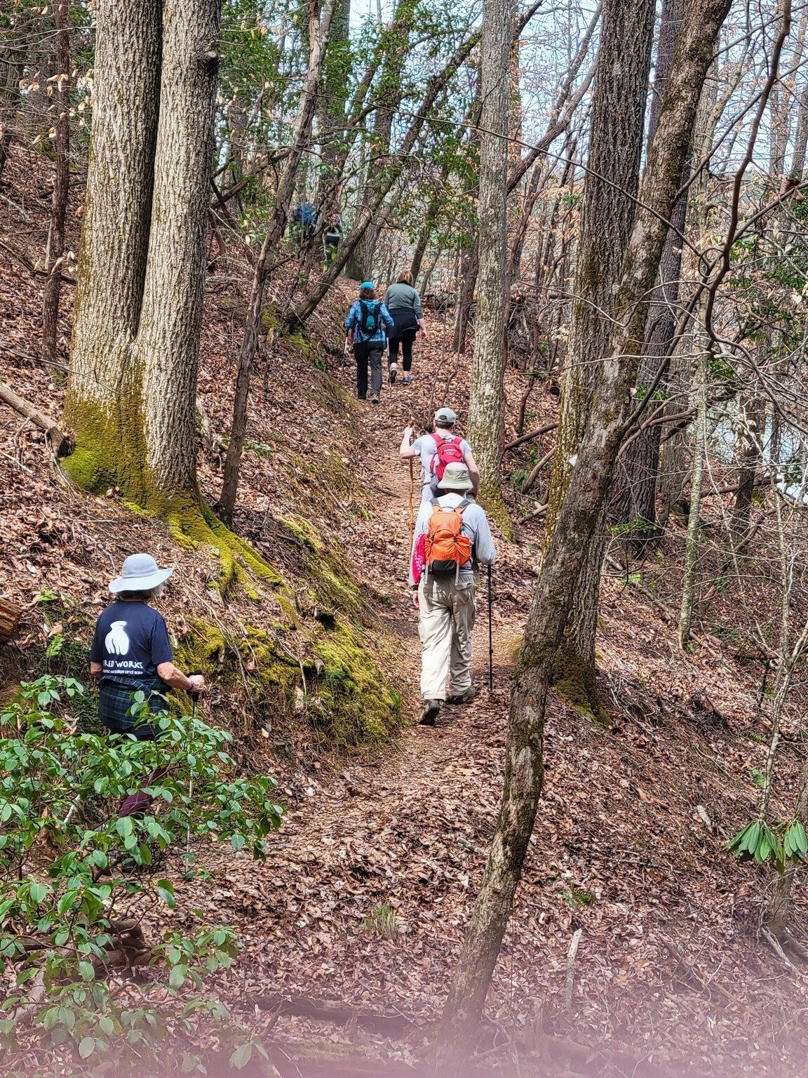 Not all hills had switch-backs and about this point I think many were thinking of lunch.
