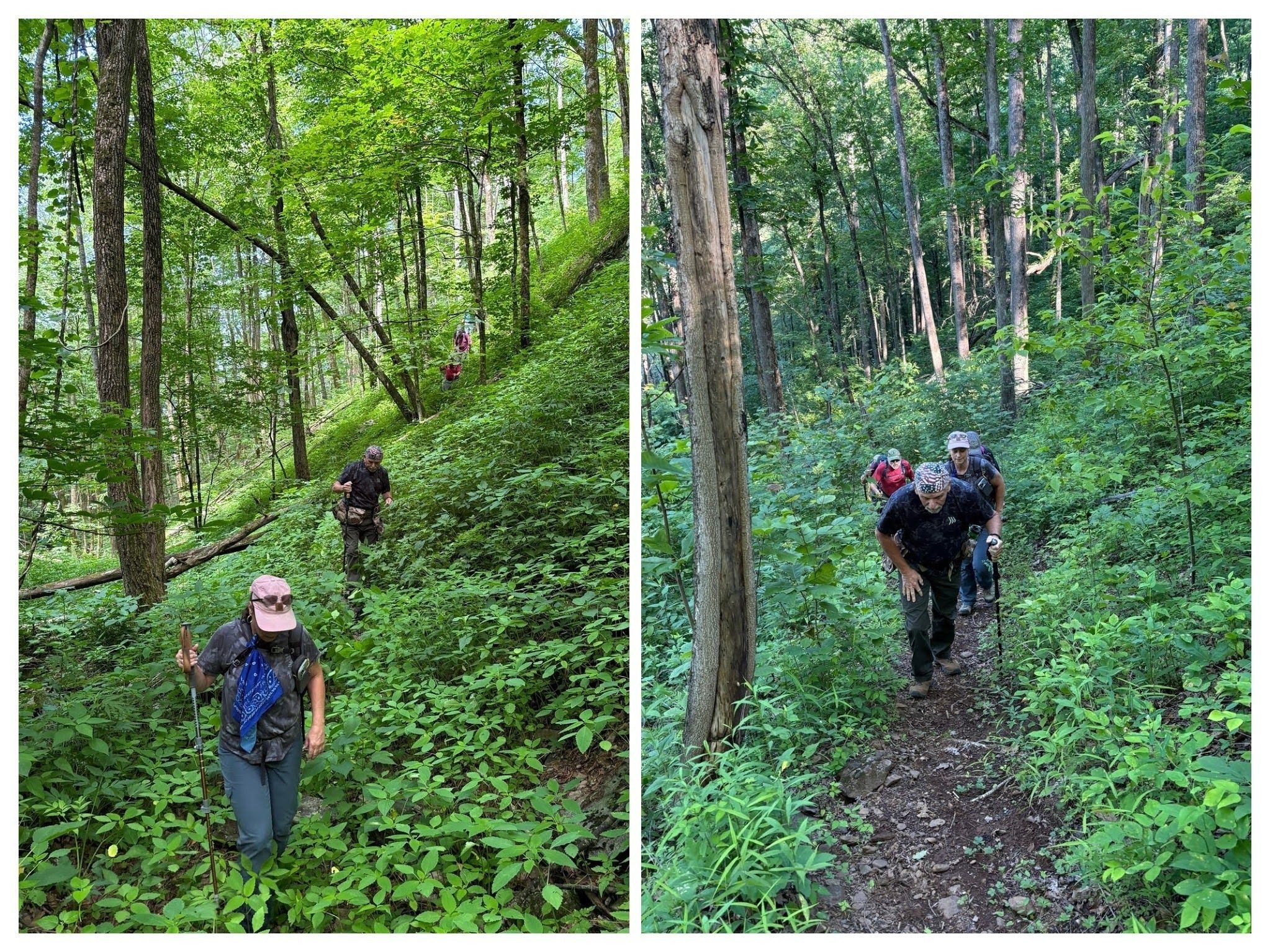 Some of the trail conditions encountered today.  Photos by Heather Wall.