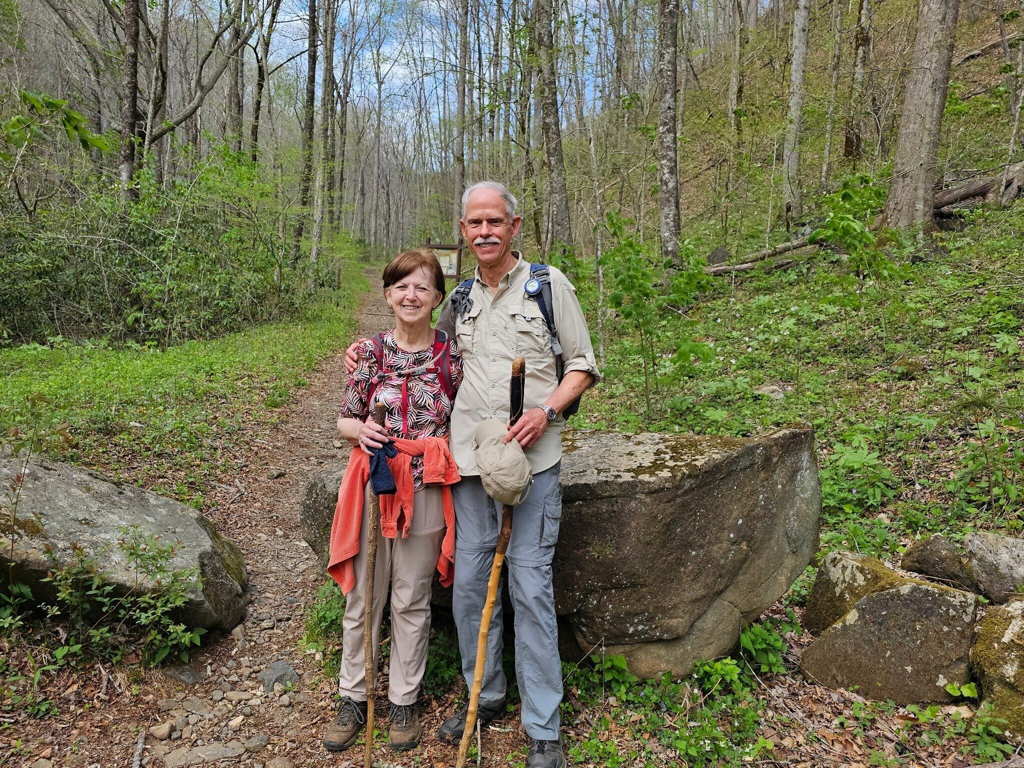 "Hiking couple of the day" Atta girl Jenny.  You made it.