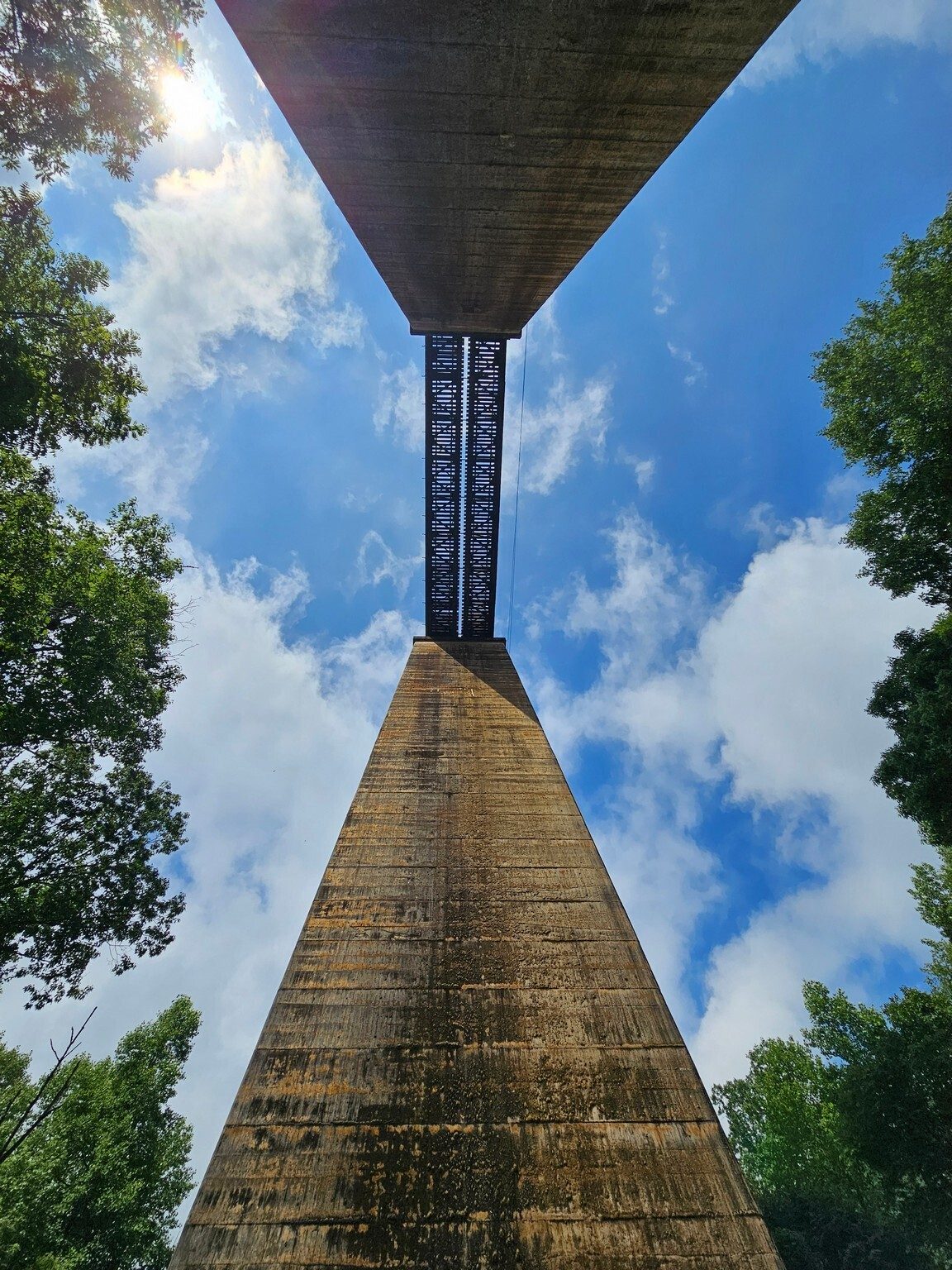 Another view by Renee Corbett looking up between two of the supports . . . . so impressive.