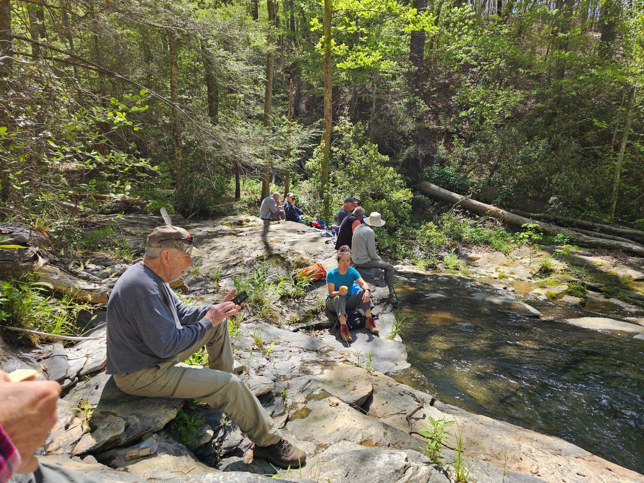 We stopped at a rock outcropping in Dick's Creek for lunch.  Just really nice.