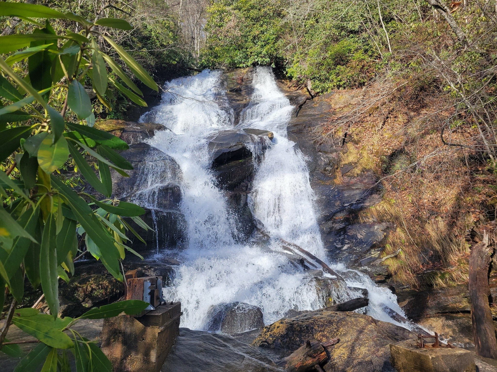 Ammons Falls was impressive, especially with the large volume of water  flowing today.