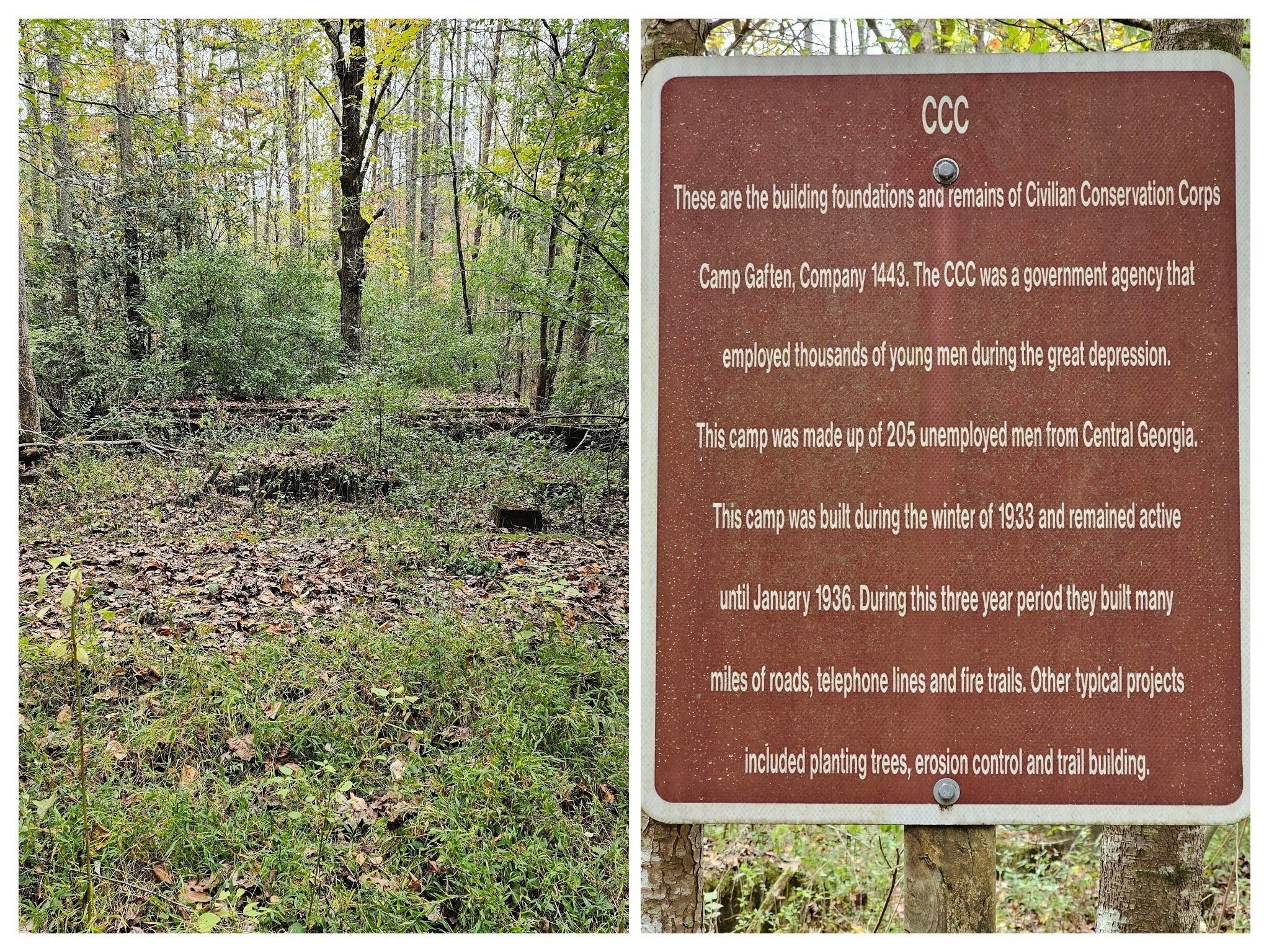 On our return, we took a short visit to the old CCC camp, Camp Gaften.  Interesting history, but just old foundations there now.