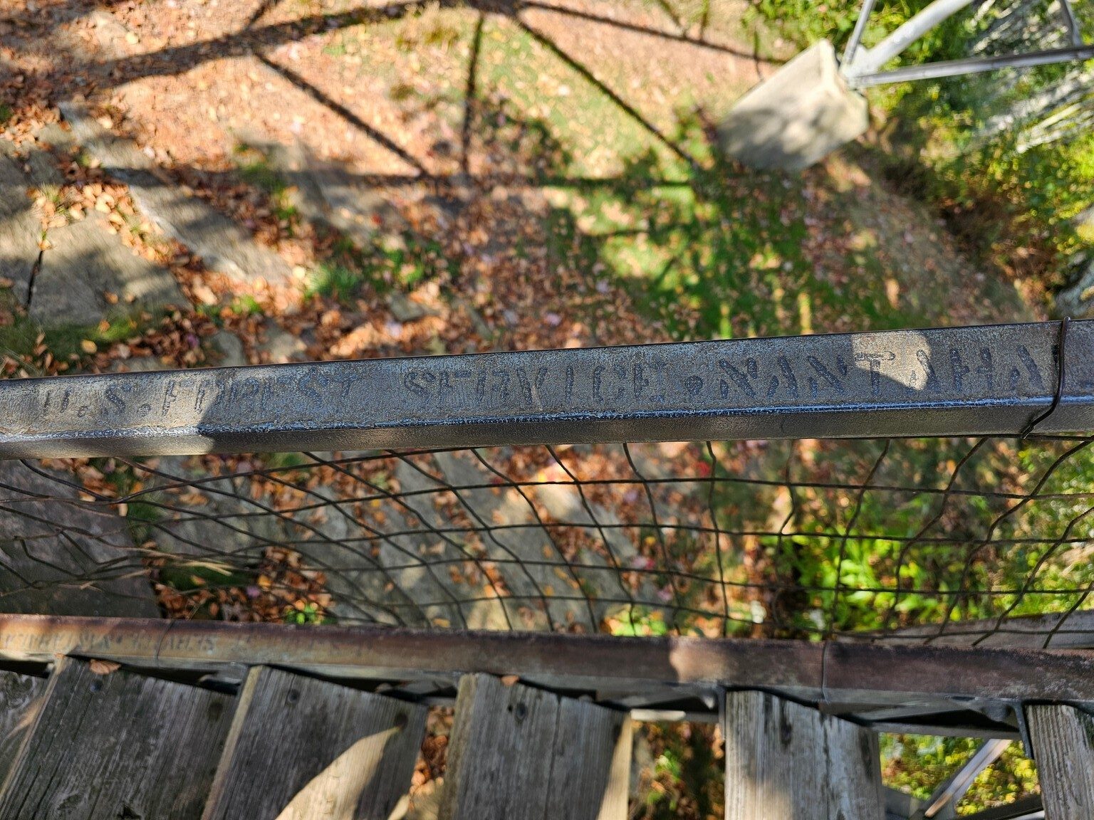Just a curiosity, but most of the steel still shows  Forest Service markings after all these years.