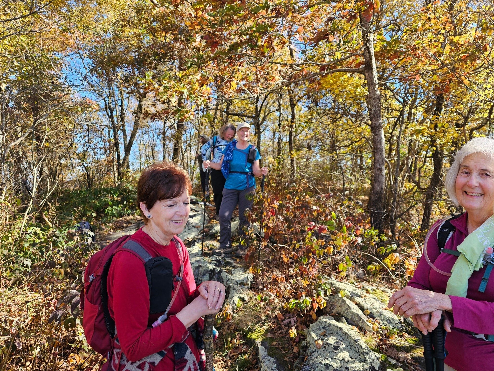 Taking a short break on Coosa Bald.