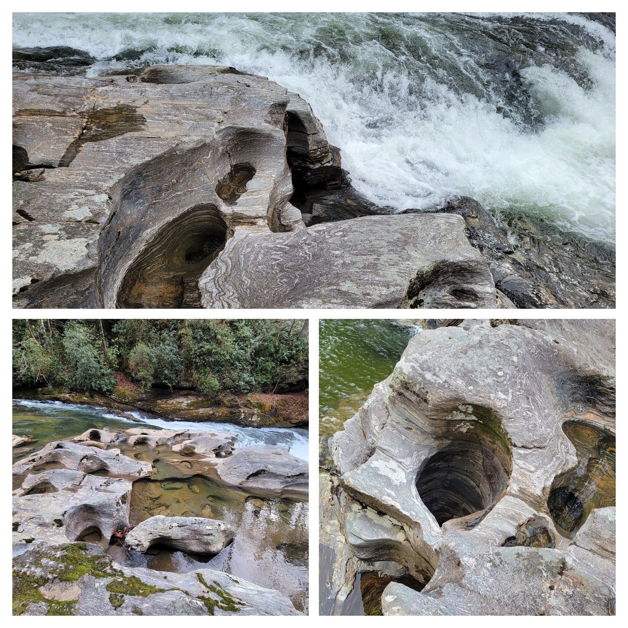 So many potholes along this river!