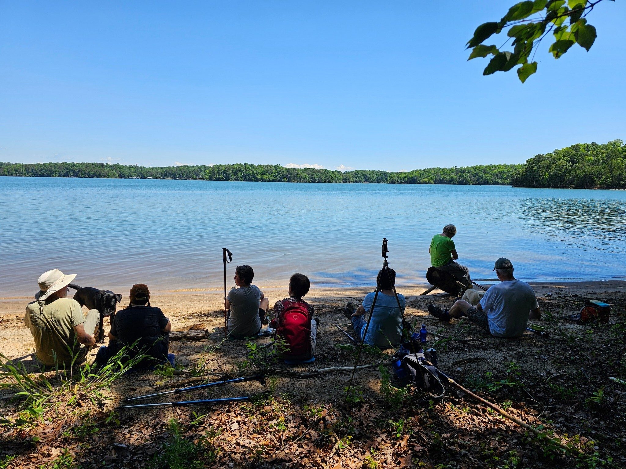 Just enjoying the lake view from our lunch spot.