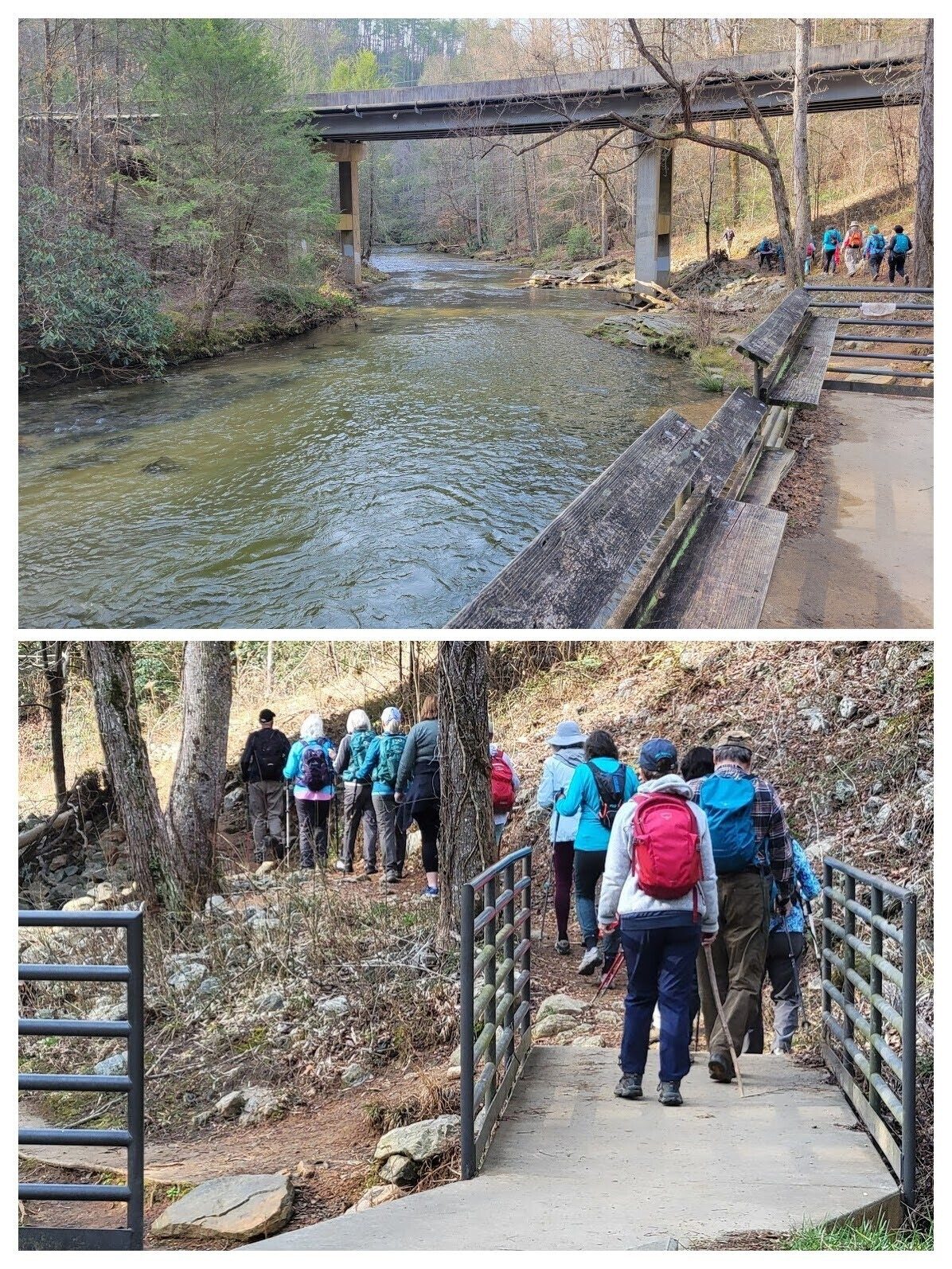 Getting started under SC Hwy 11 along Eastatoe Creek