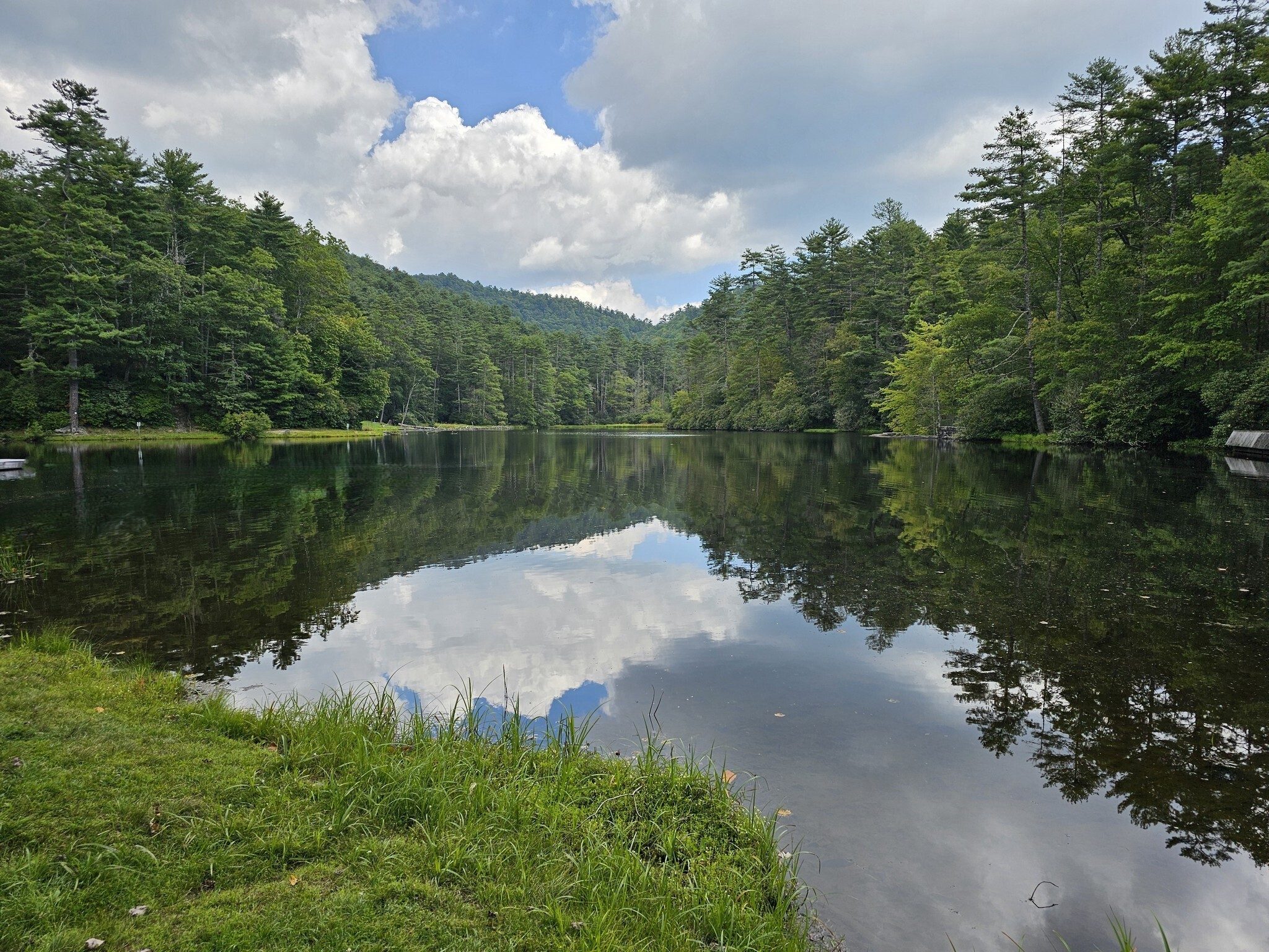 A view of Cliffside Lake on our way back to the trailhead.