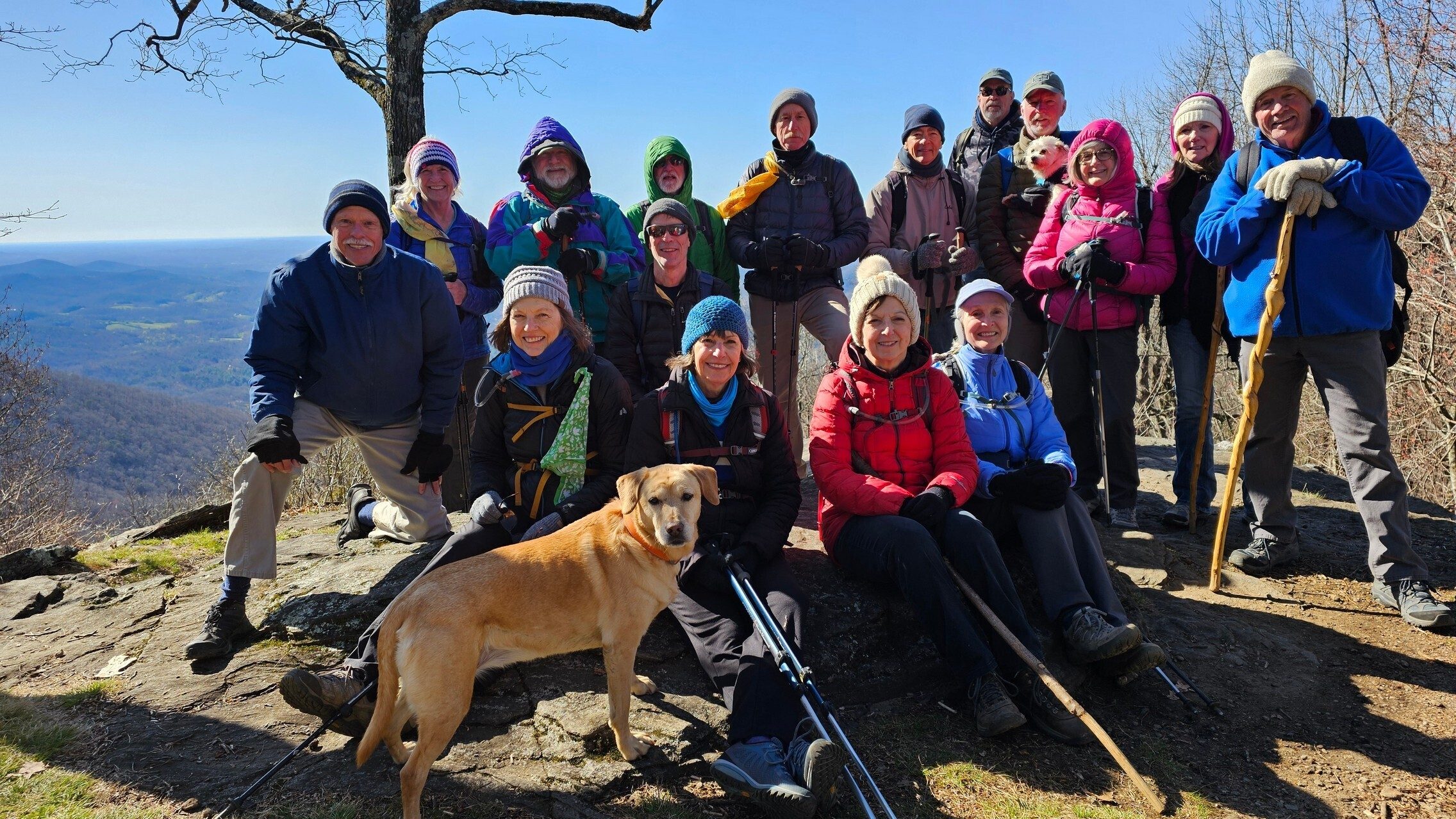 Today's Hardy Hikers-Back: Mike, Linda, Jack, Gerald, Rich, Don, Charles, Rex, Ken, Cutie Pie, Pam, Claudia & Ken; Front: Jane, Squirt, Beth, Jenny & Terre