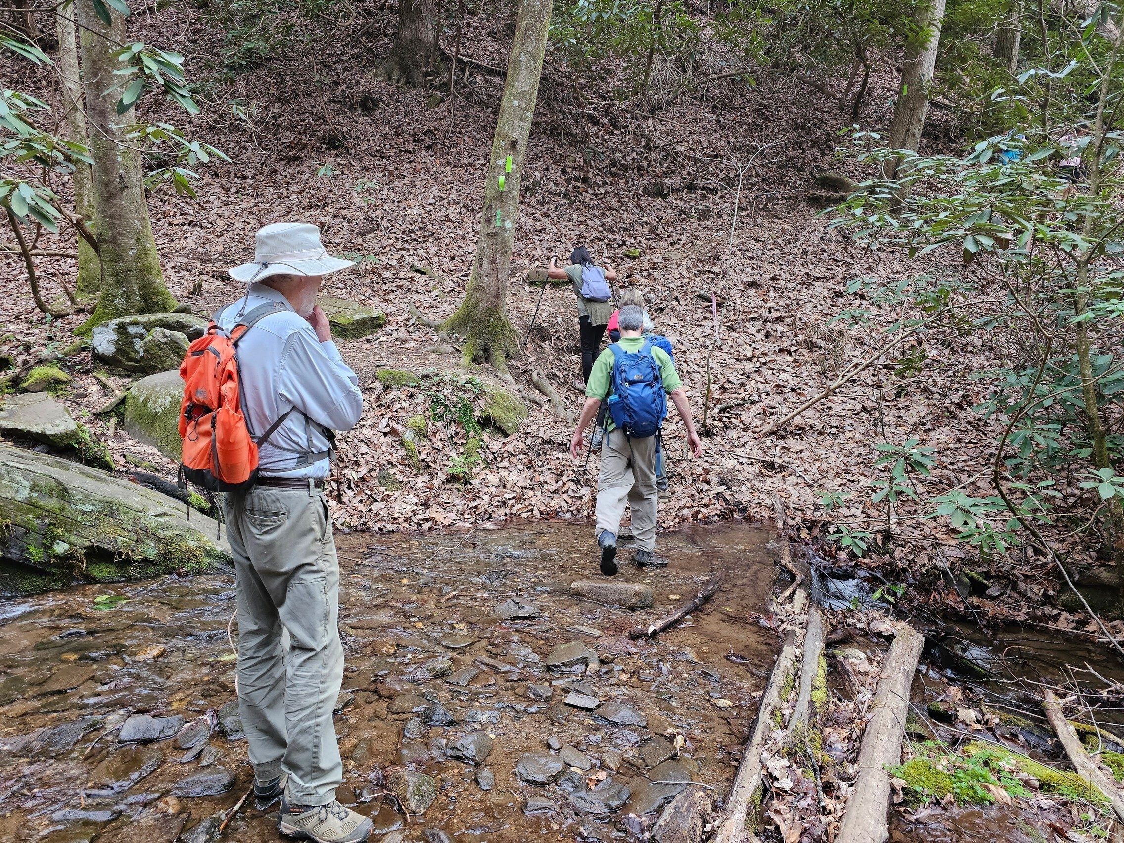 One of a few shallow wet crossings on the way back.