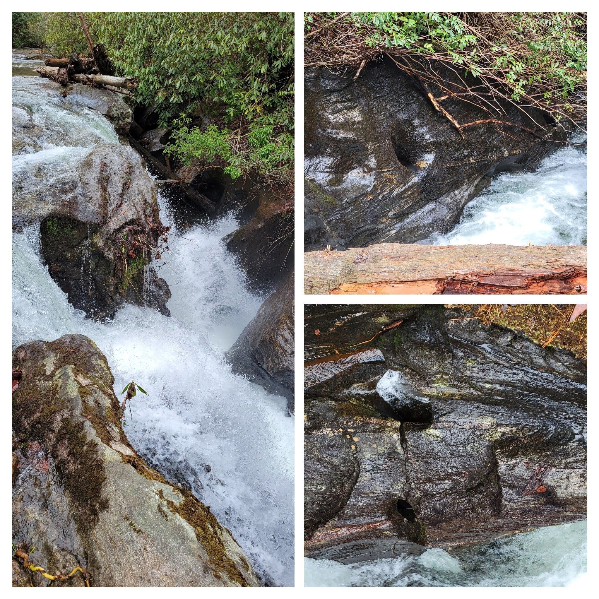 More views of First Falls and the potholes below the falls.