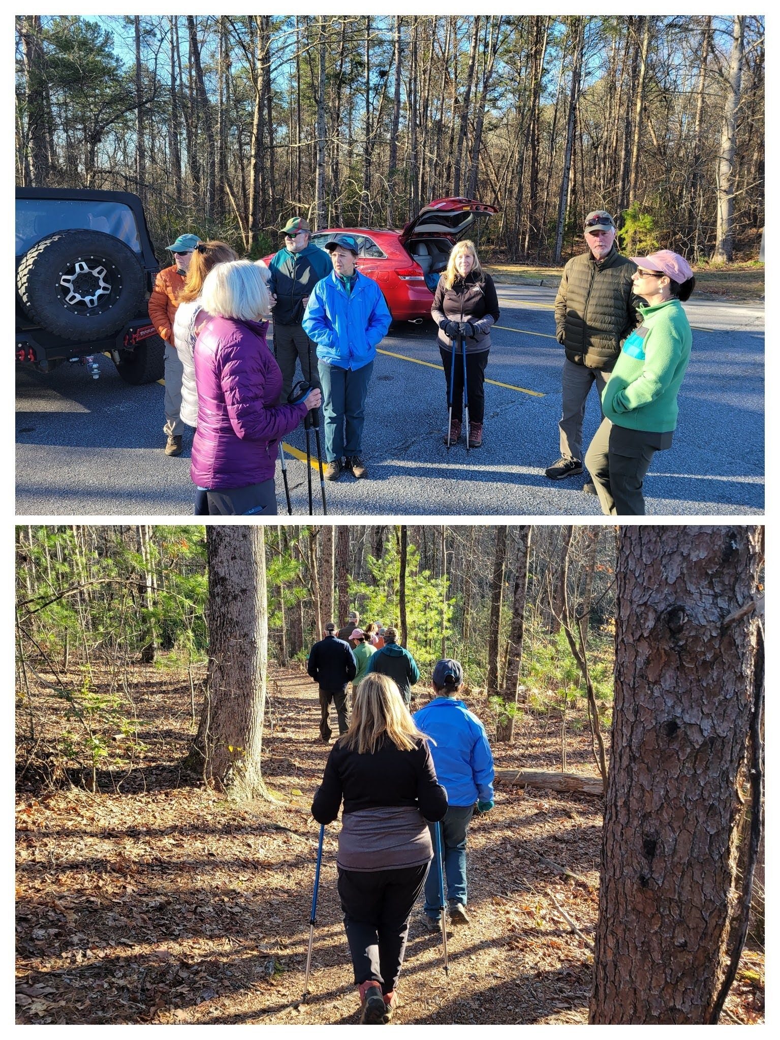 Gathering, then heading out.