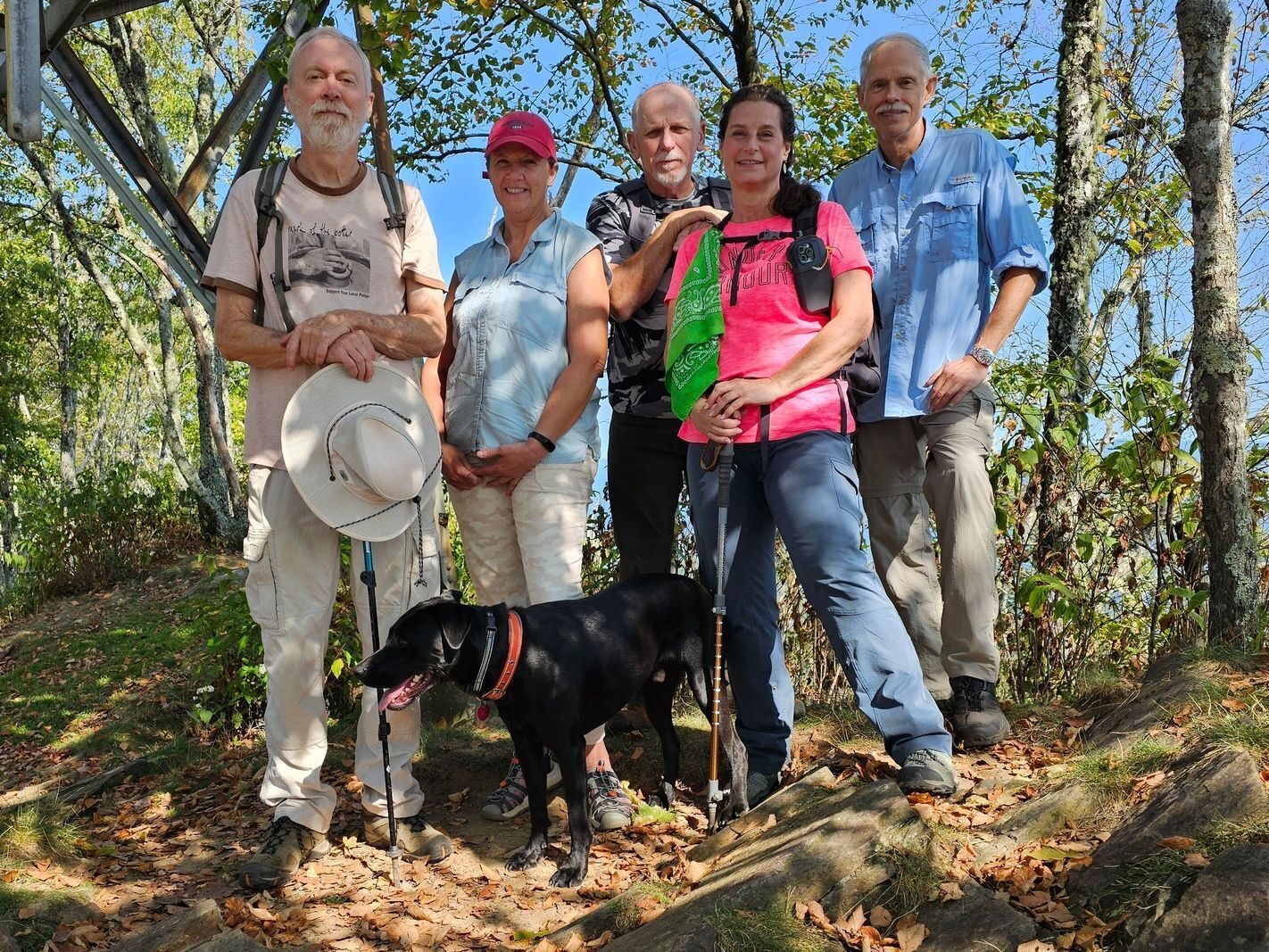 Today's Hikers (L-R): Matt & Toby, Sherry, Roger, Shelia & Mike