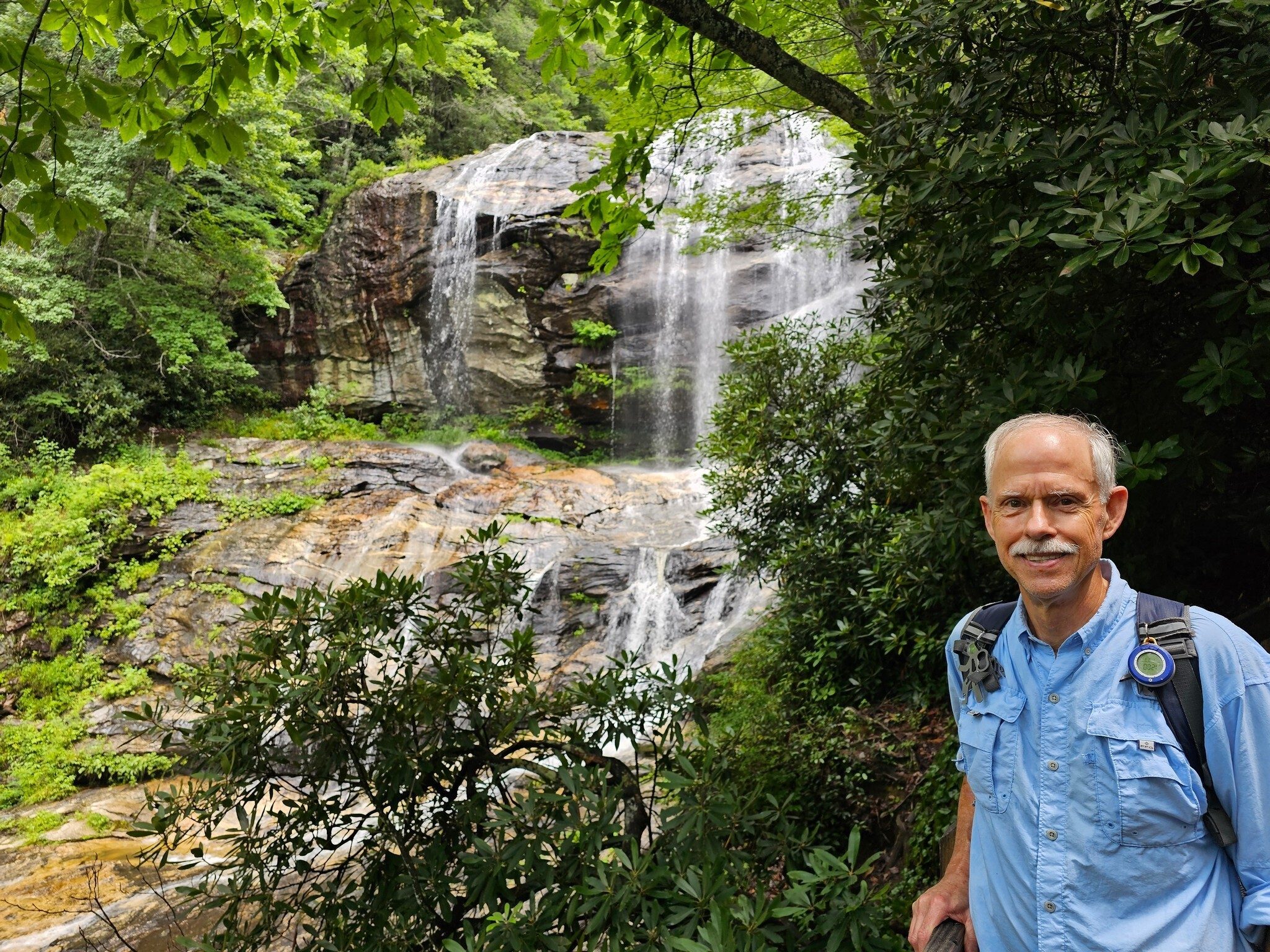 Thanks Kim for the pic at the upper Glen Falls. You know, I didn't have any of those wrinkles until I started leading this group.