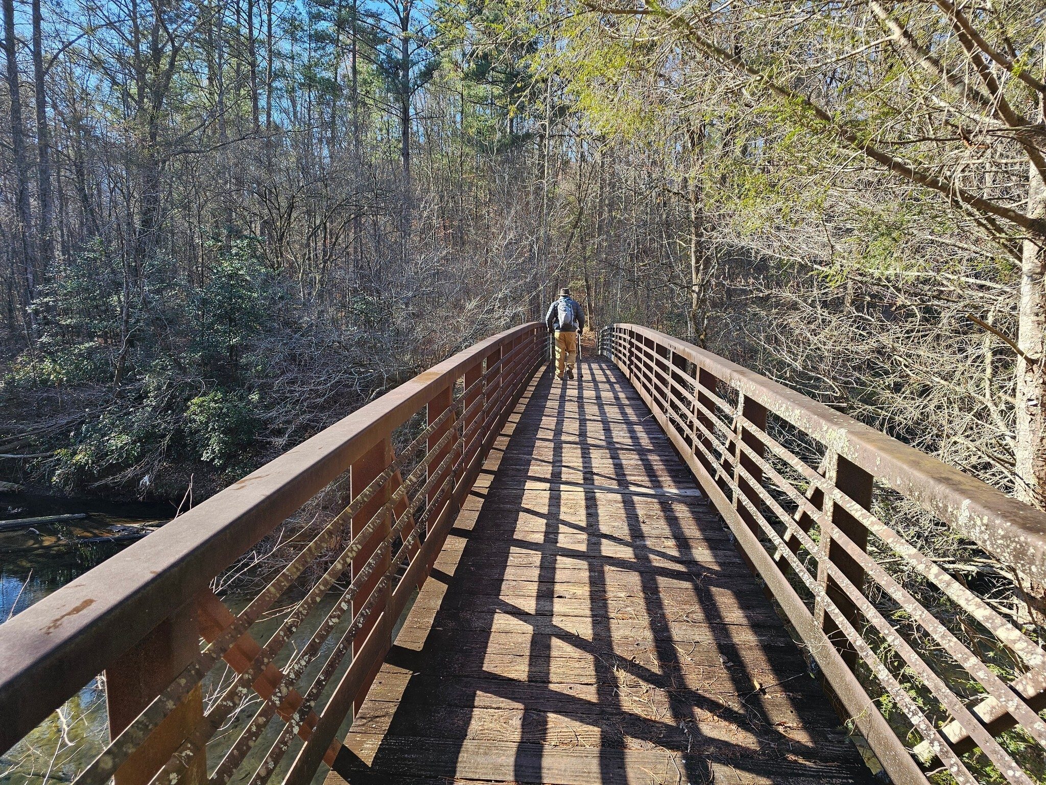 Crossing the West Fork of the Chattooga River at the start of the hike.
