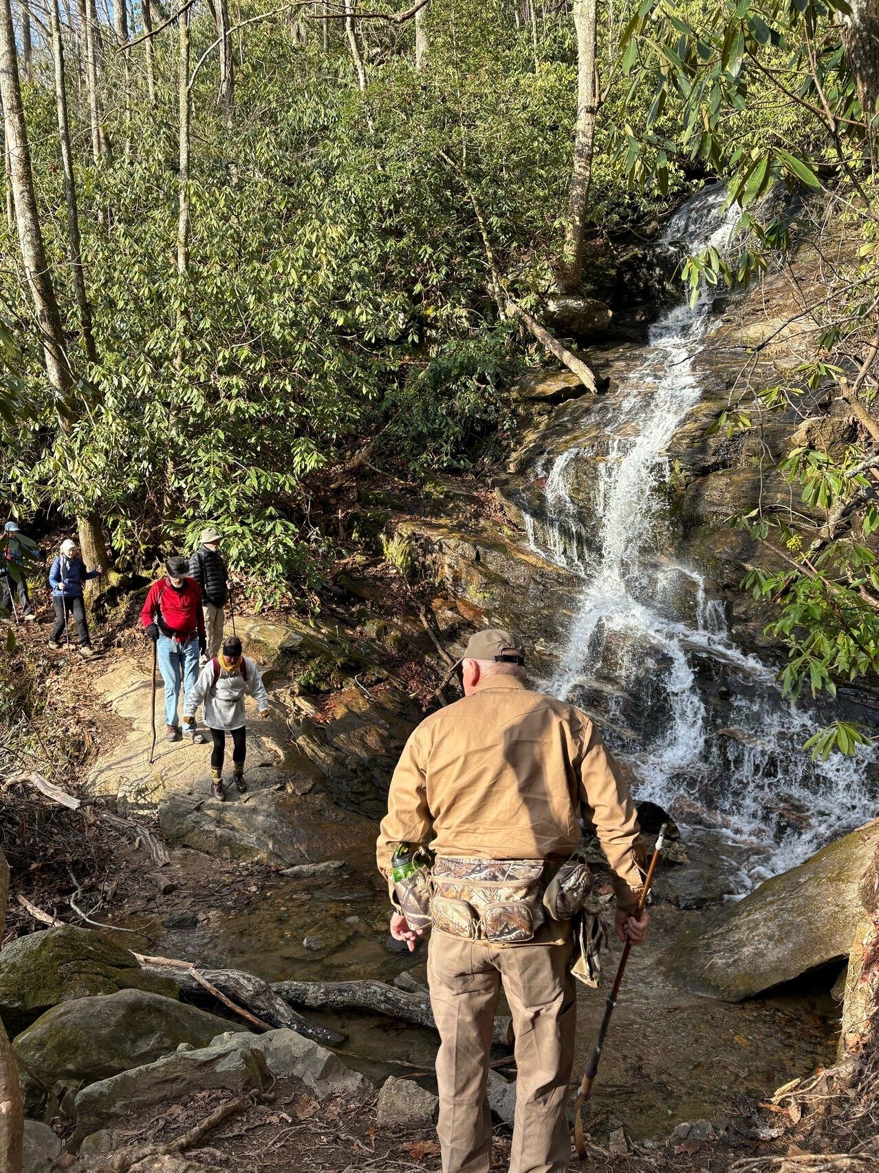 Becky Branch Falls near the start of the hike.  Photo by Heather Wall
