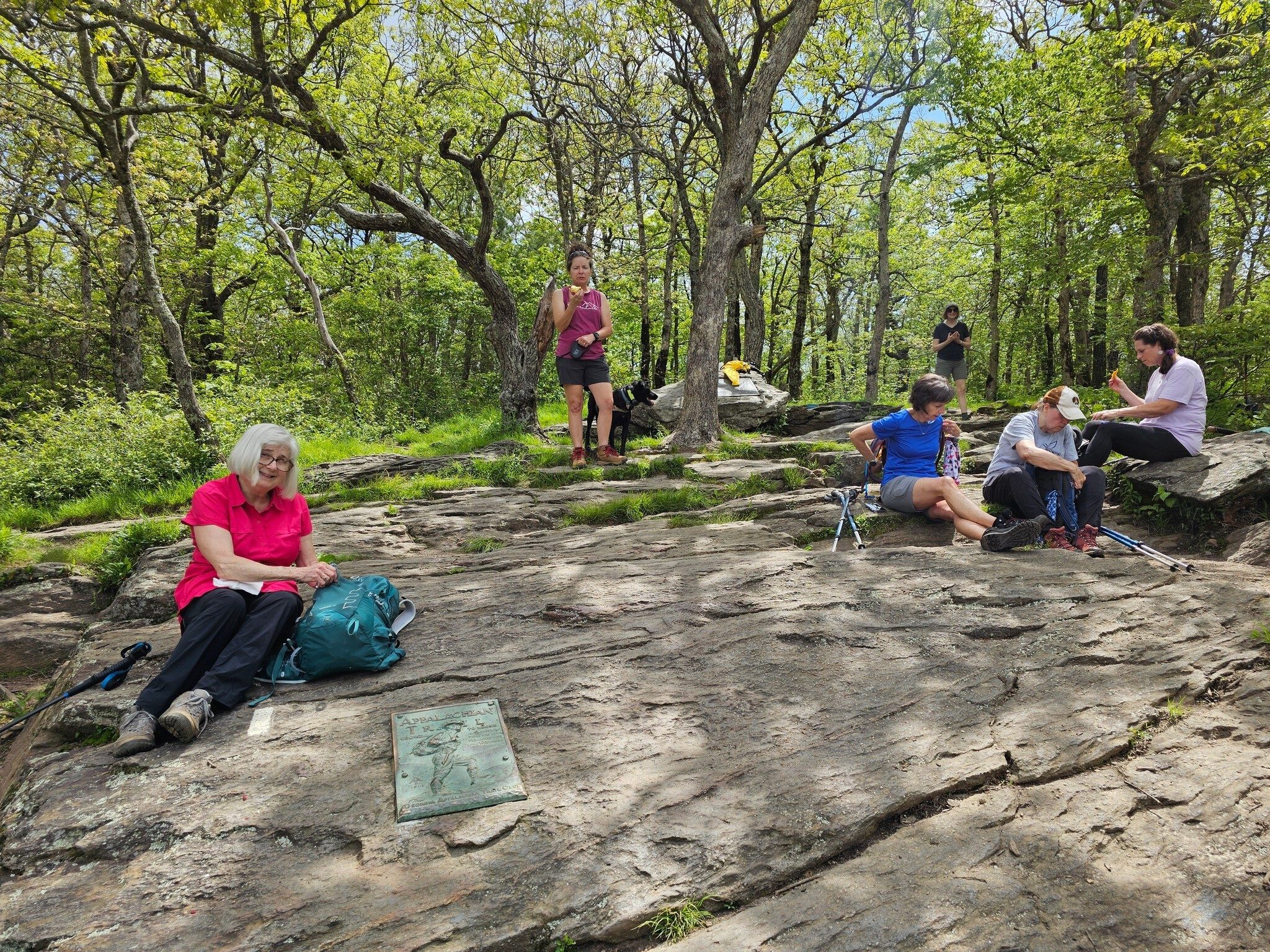 Time for a snack and break on Springer Mountain.