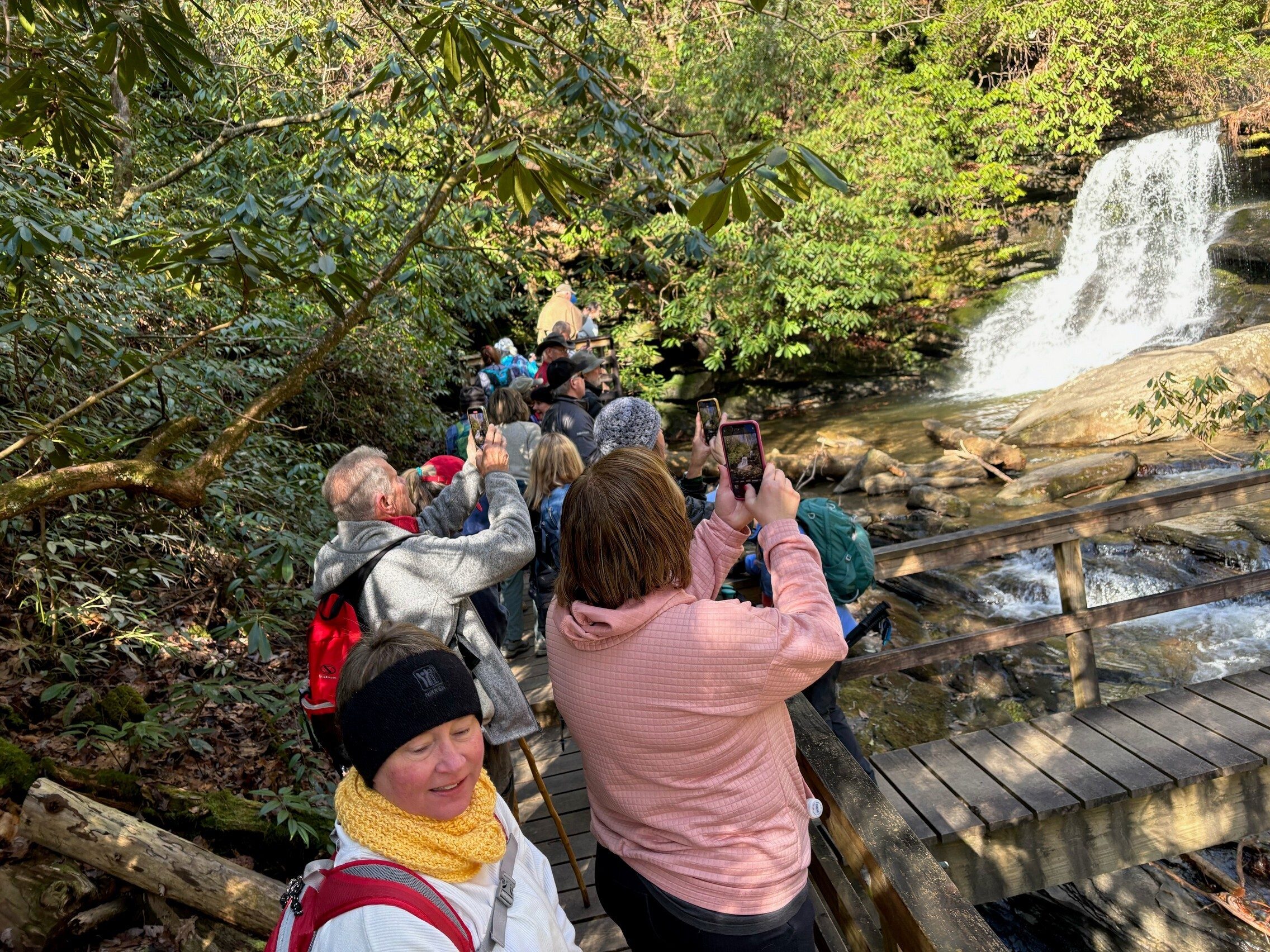 Picture time at Martin Branch Falls - Photo by Heather Wall