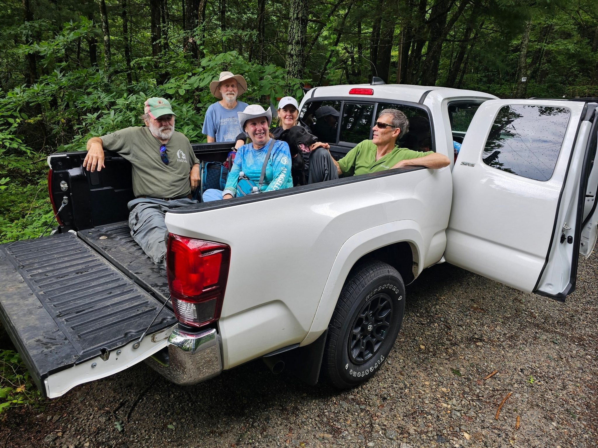 A short 10-minute shuttle back to the trailhead . . . Good job everyone.