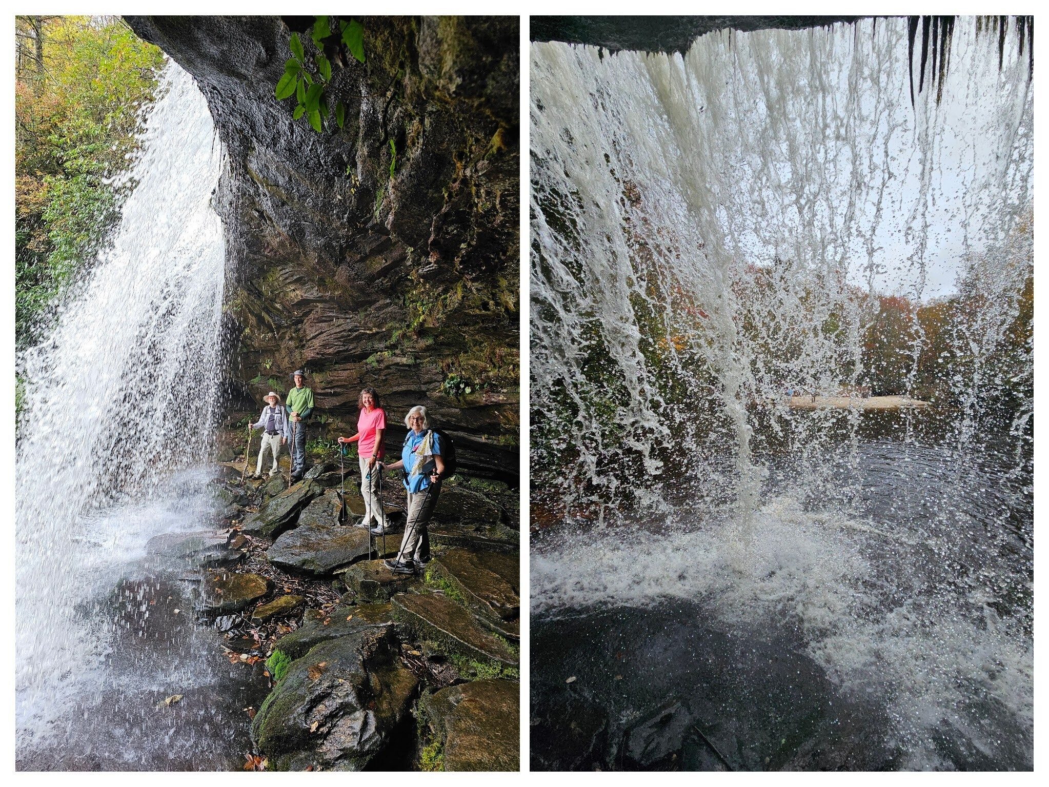 The view is wet, but really cool underneath the falls.
