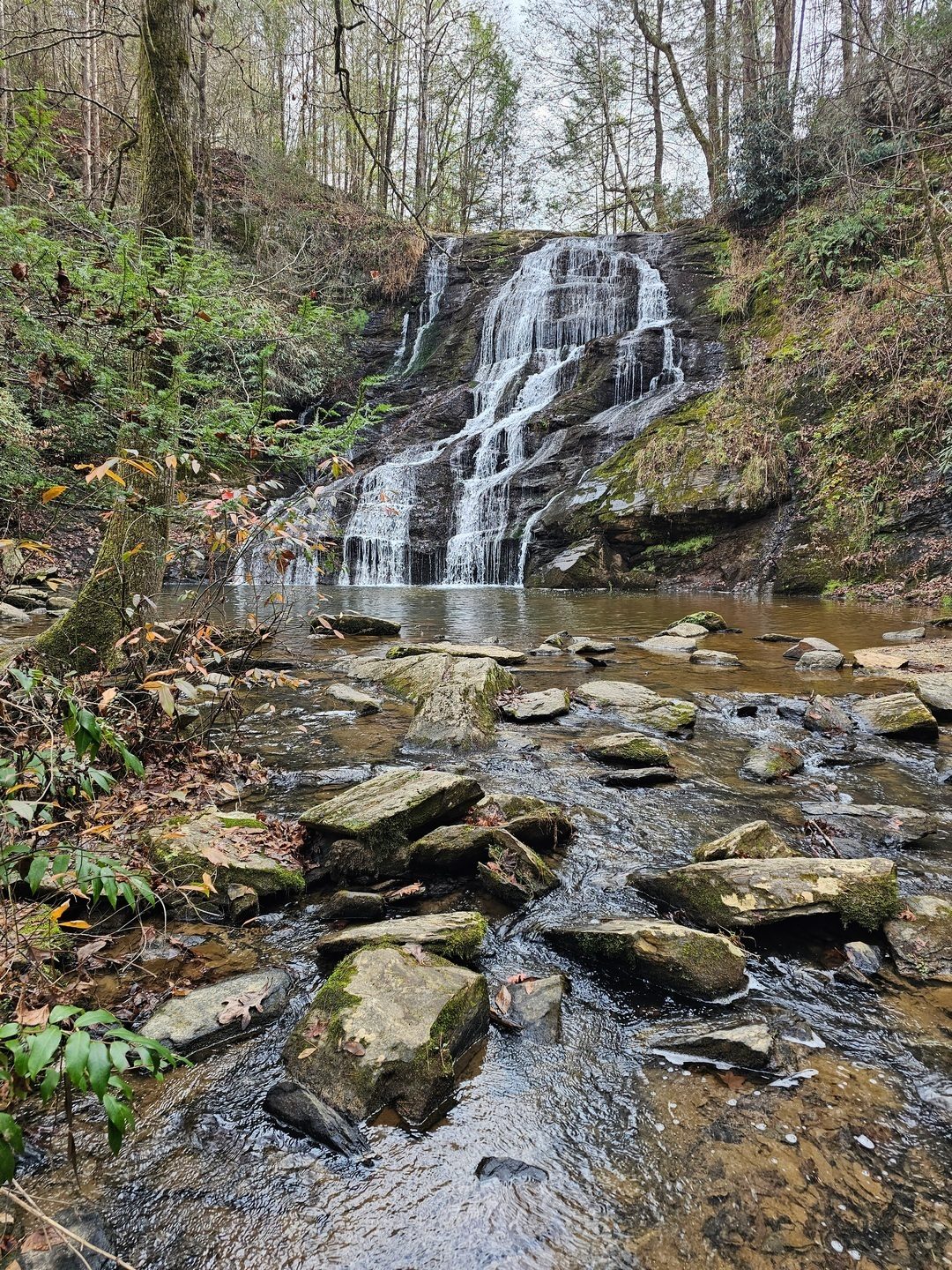 Another view of the upper Brasstown Falls from downstream.