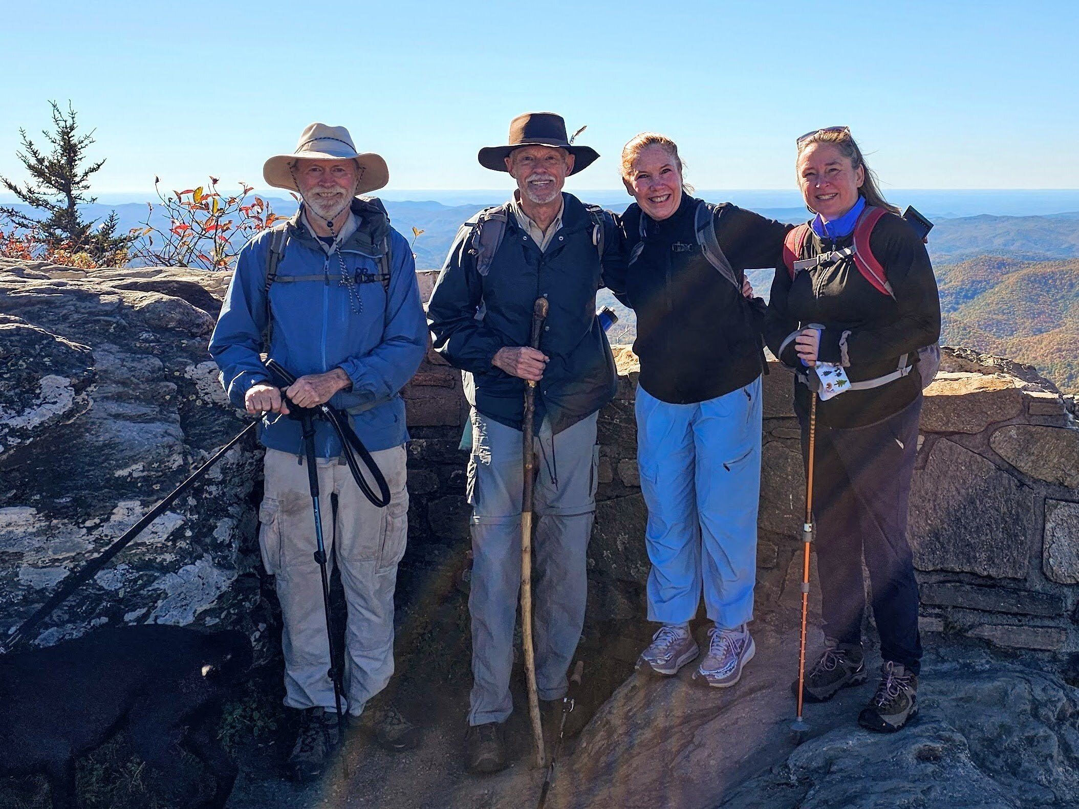 A group photo on Devil's Courthouse.