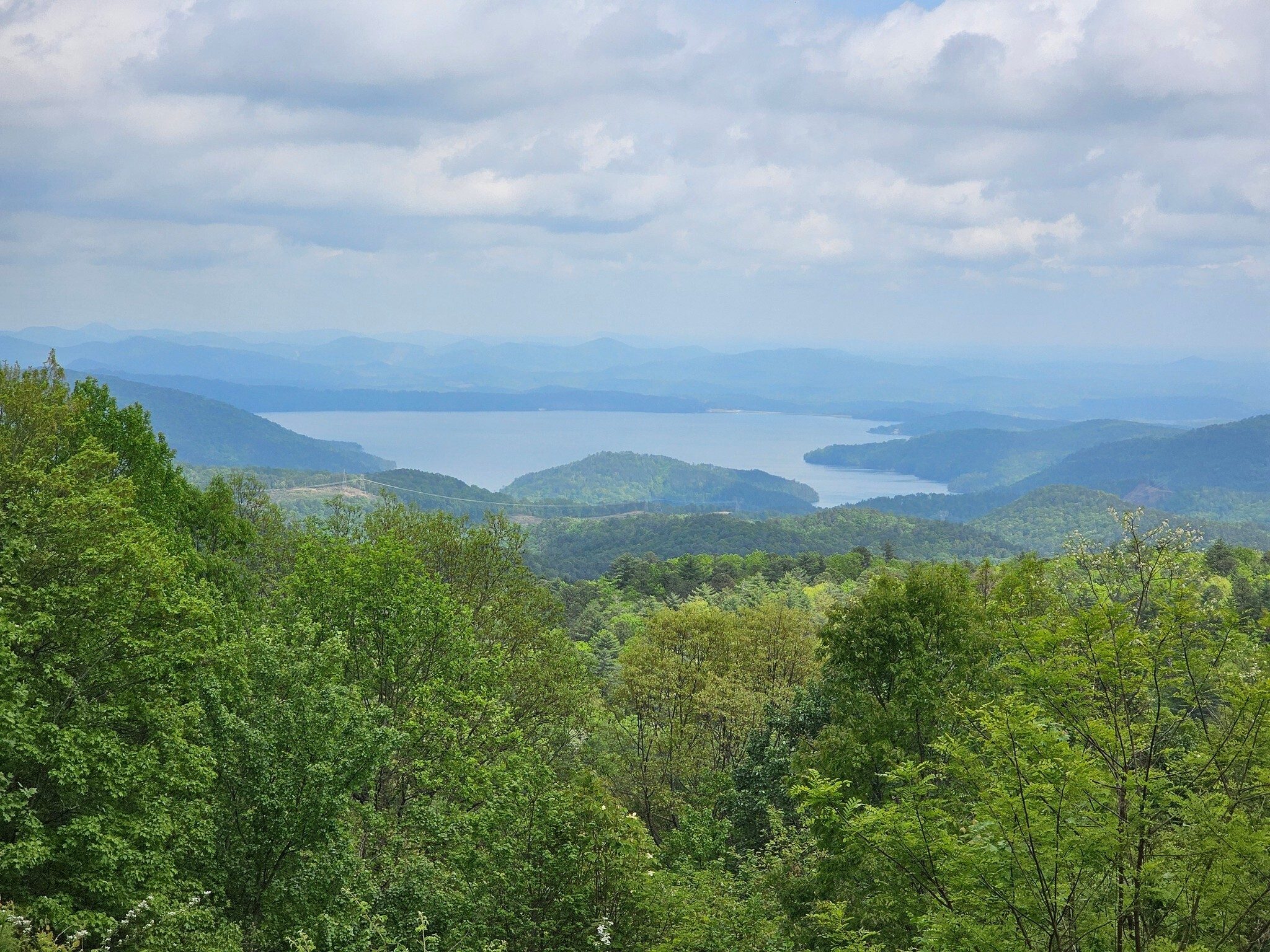A view of Lake Jocassee from the Wignington Overlook as we drive home.