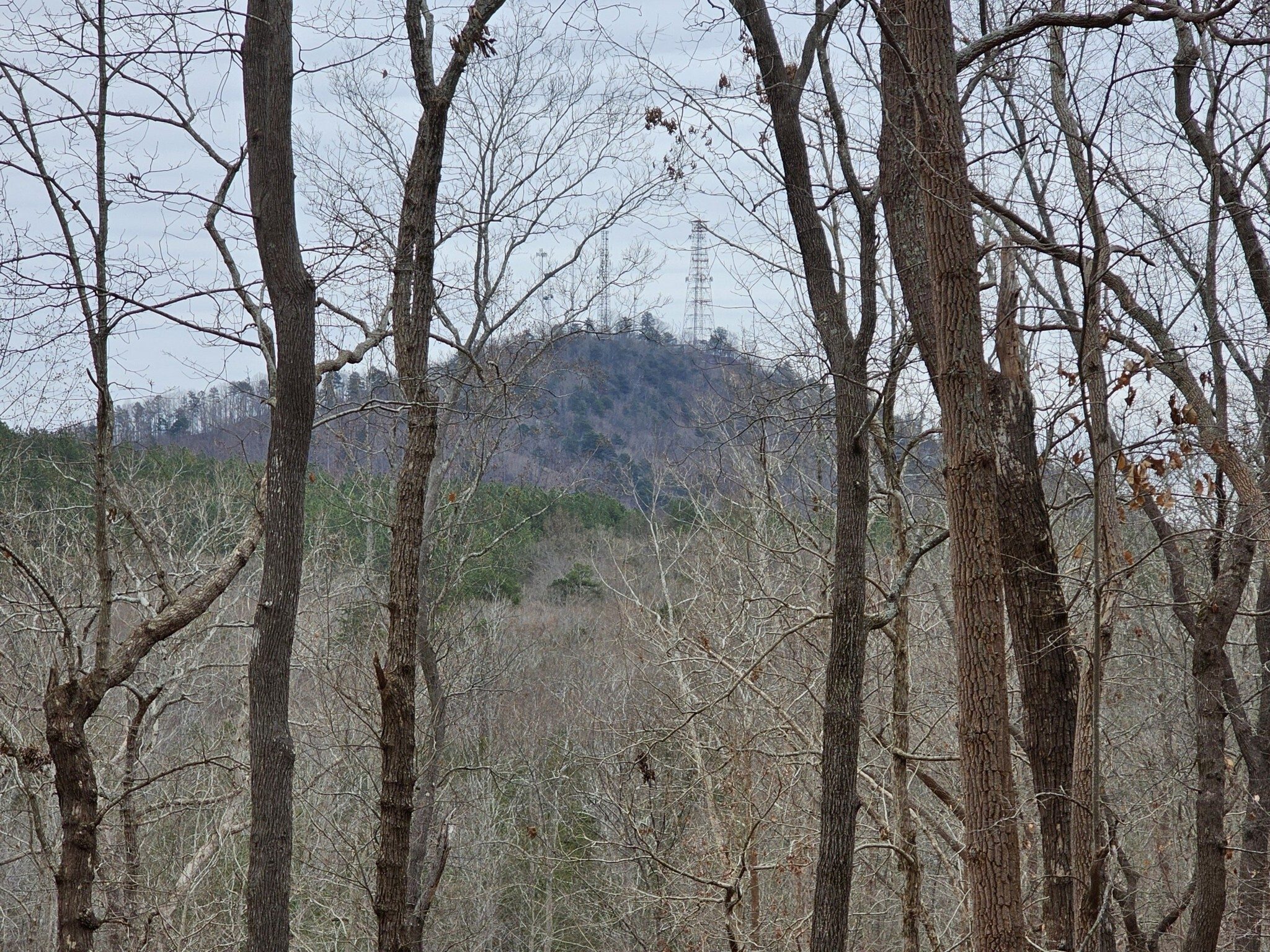 A view of Currahee Mountain as we finish the hike.