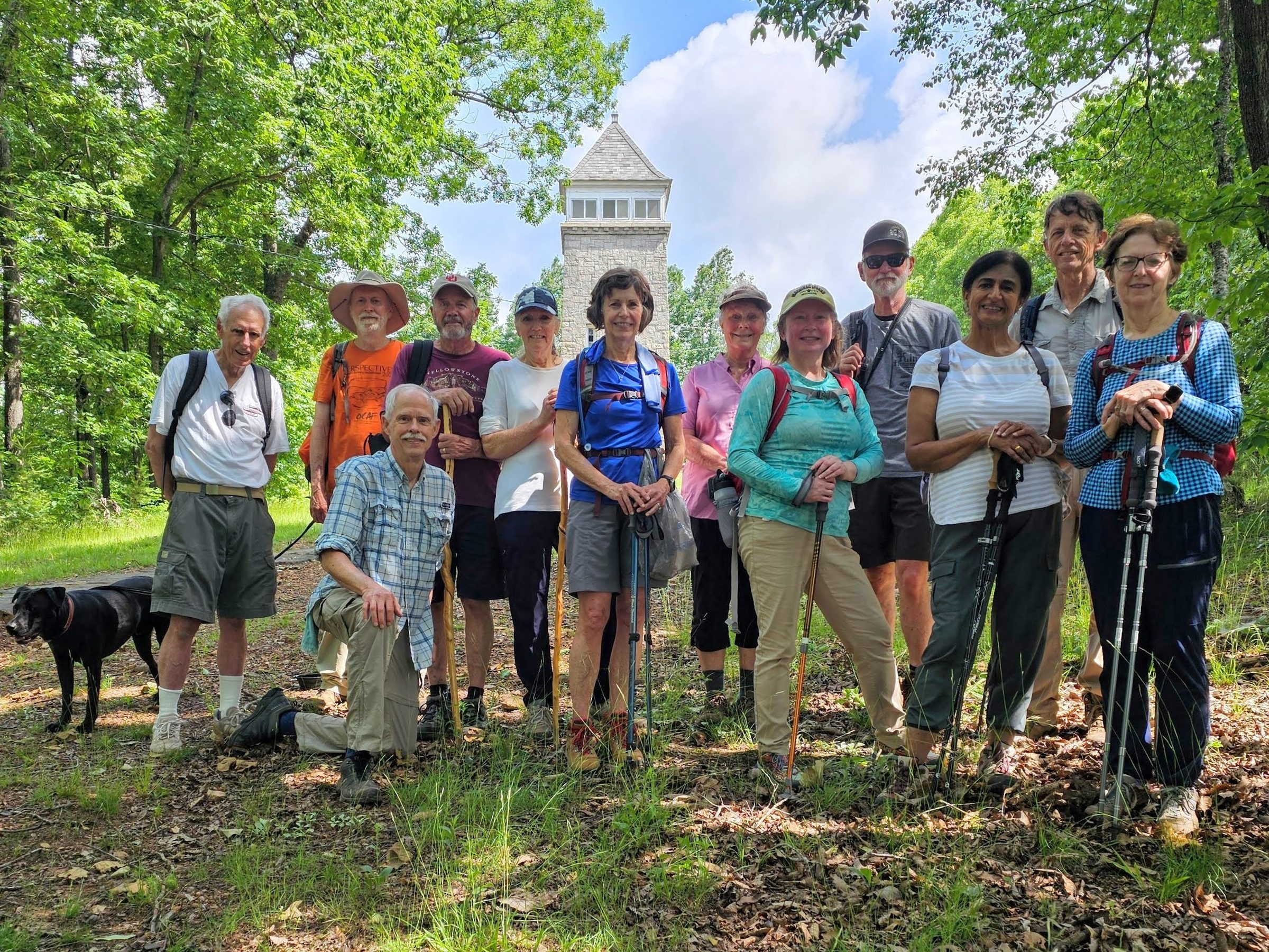 Today's hikers (L-R): Mike J, Matt & Toby, Mike B, Ken, Claudia, Beth, Renee, Bobbie, Rich, Gita, Gregg & Jenny