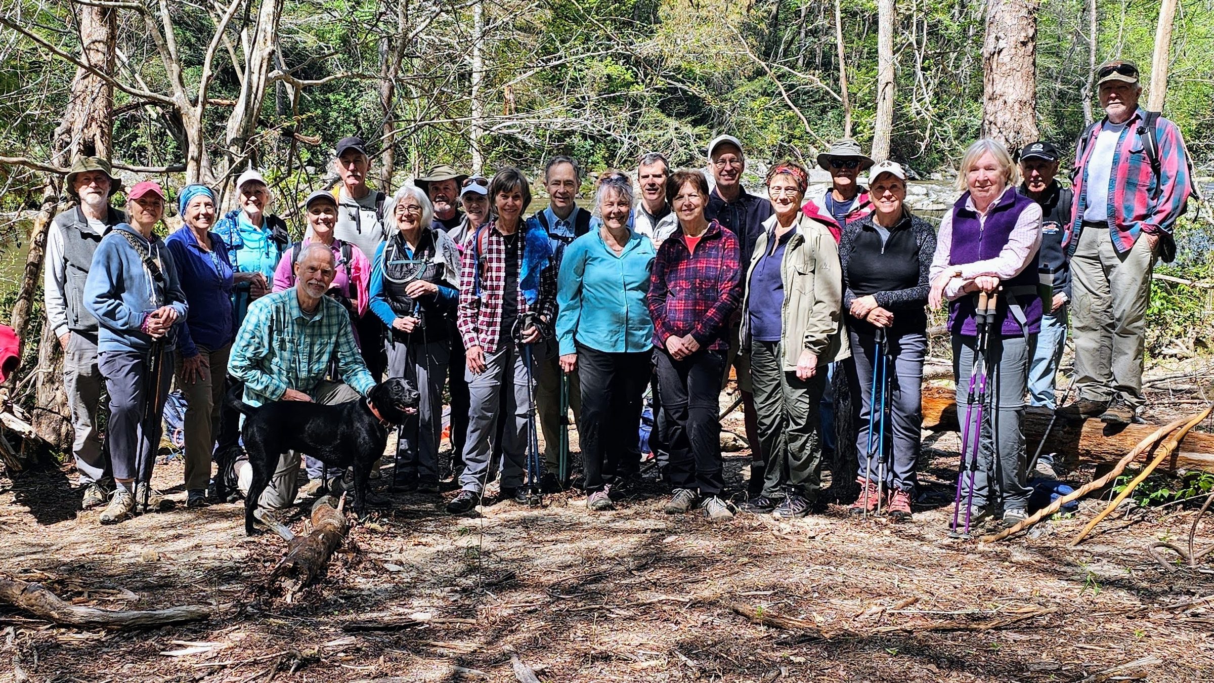 Today's Hikers (L-R): Matt, Alicia, Sharon, Linda, Mike, Toby, Terre, Don, Pam, Ken, Claudia, Beth, Charles, Renee, Gerald, Jenny, Edwin, Mary Lu, Jim, Lynn, Angela, Mike J. & Vic