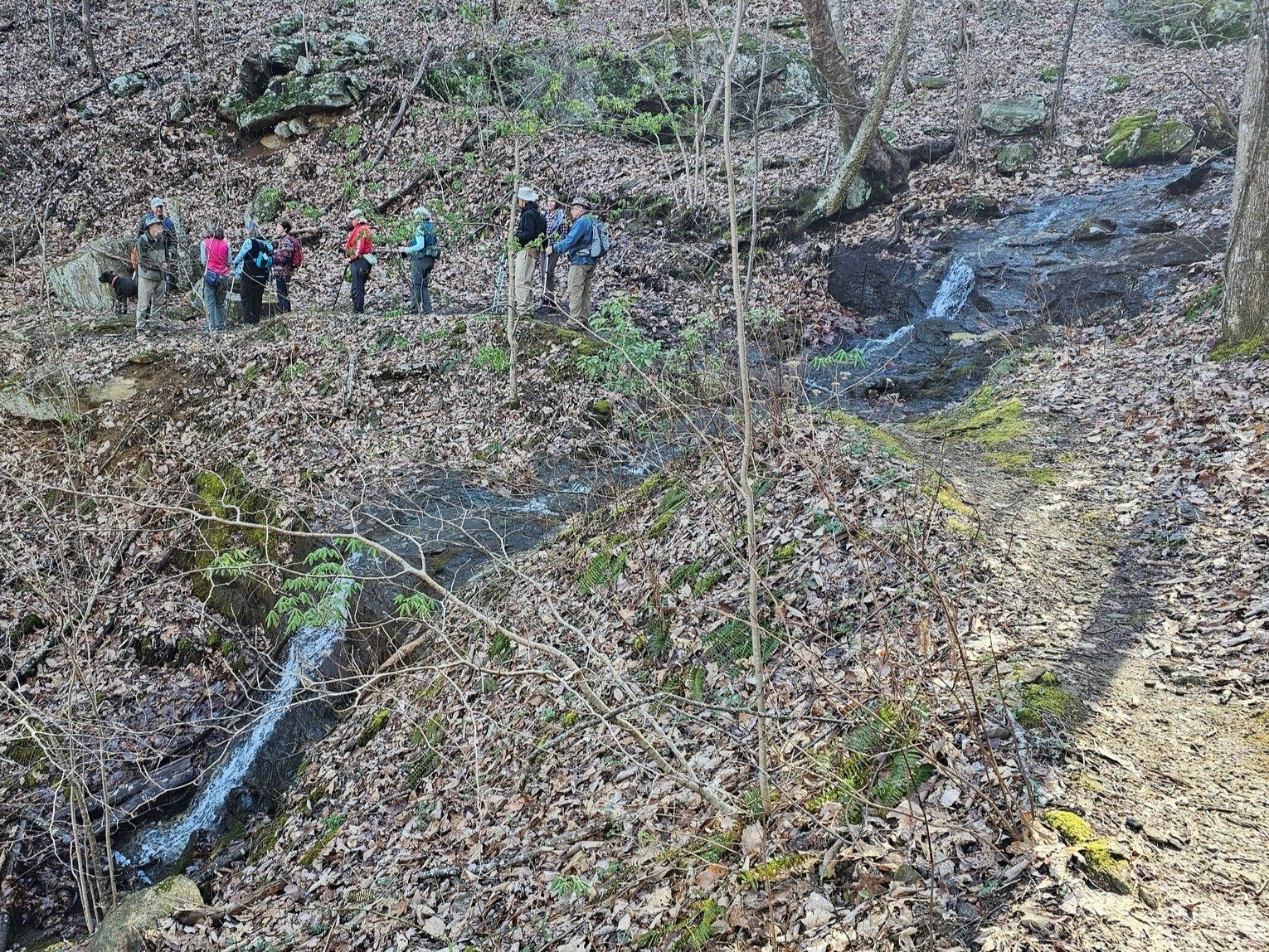 We crossed over this small double waterfall as we headed  down to the West Fork of Wolf Creek.