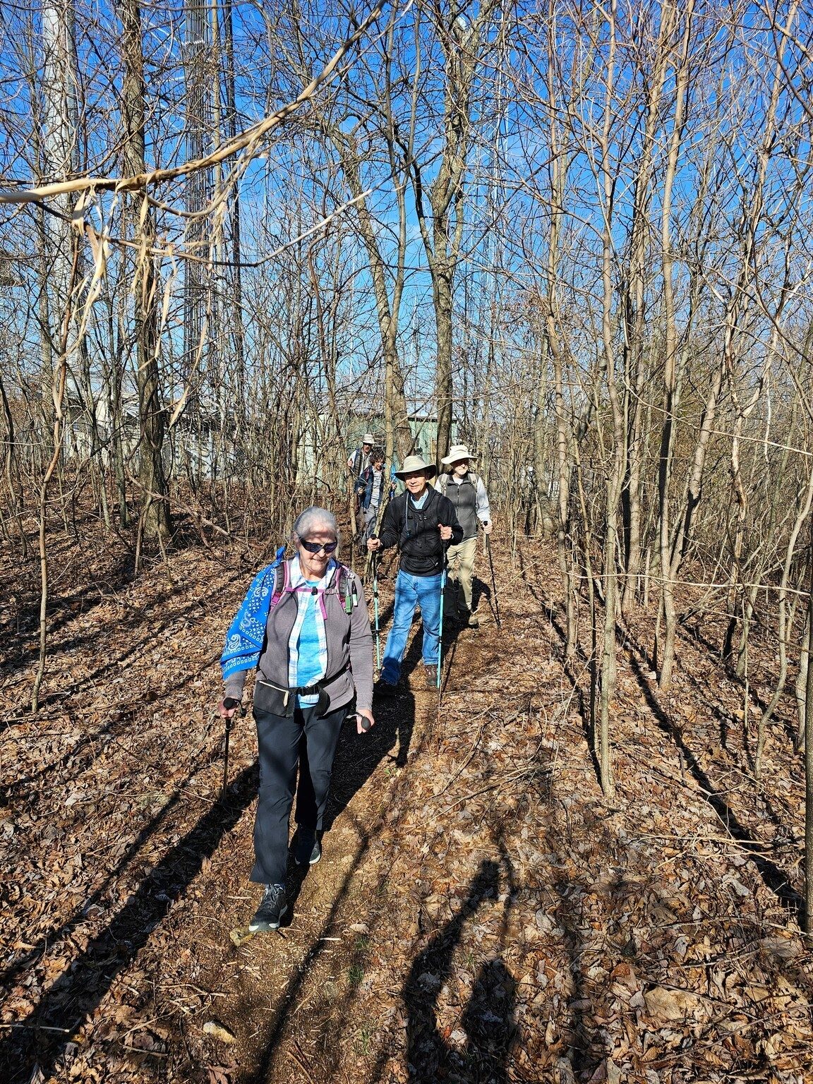 Everyone is still smiling at this point in the hike, that's promising.
