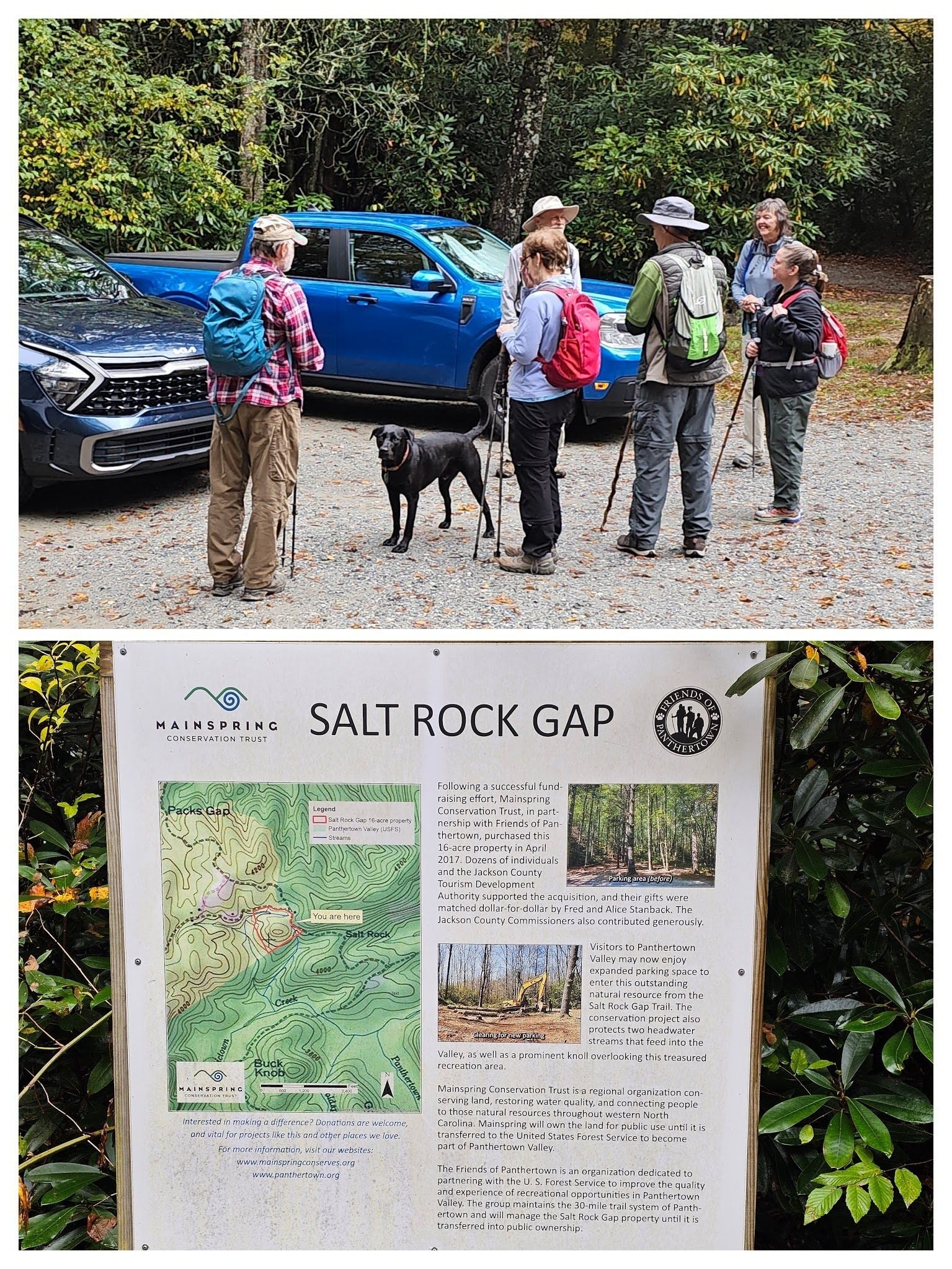 Getting ready at the trailhead.