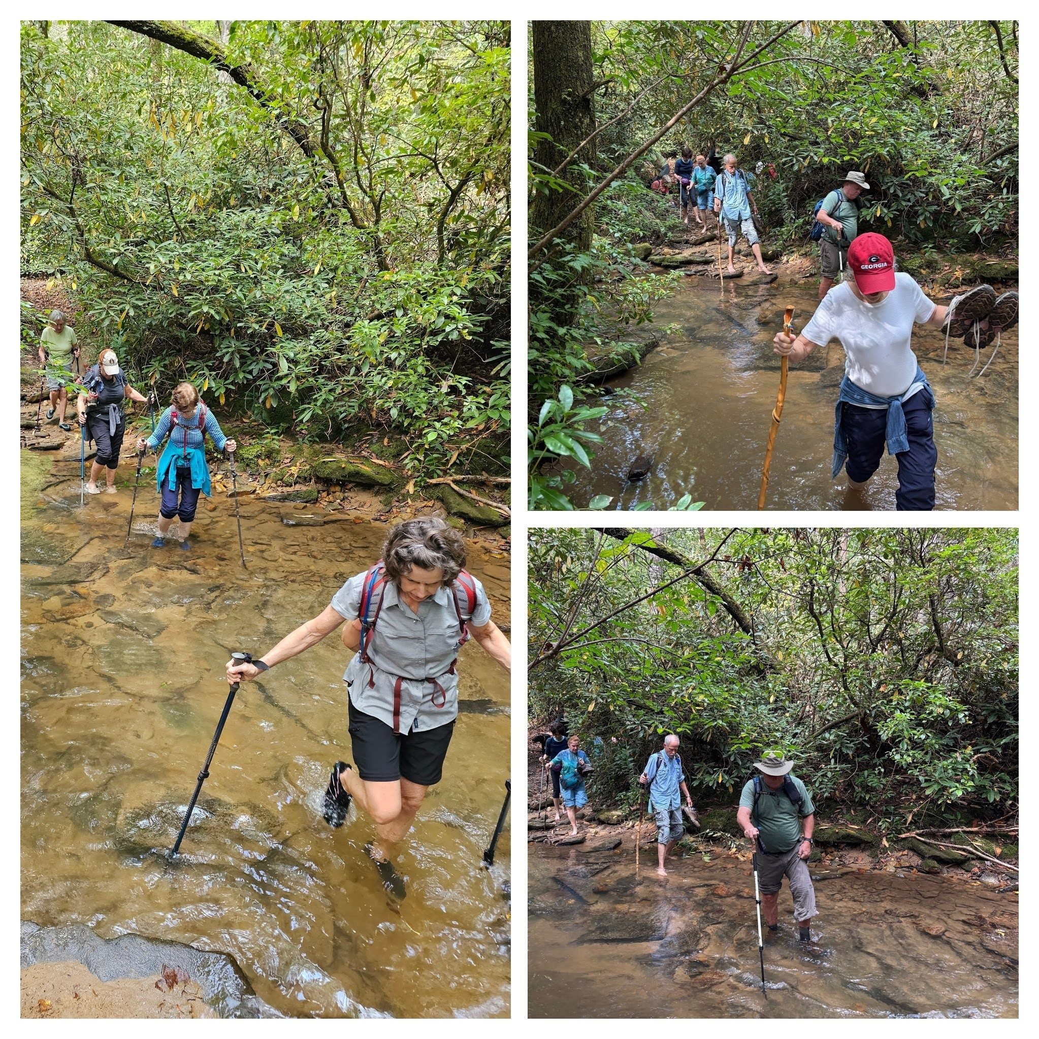 Heather Wall took these pics of the first crossing of Stonewalls Creek.