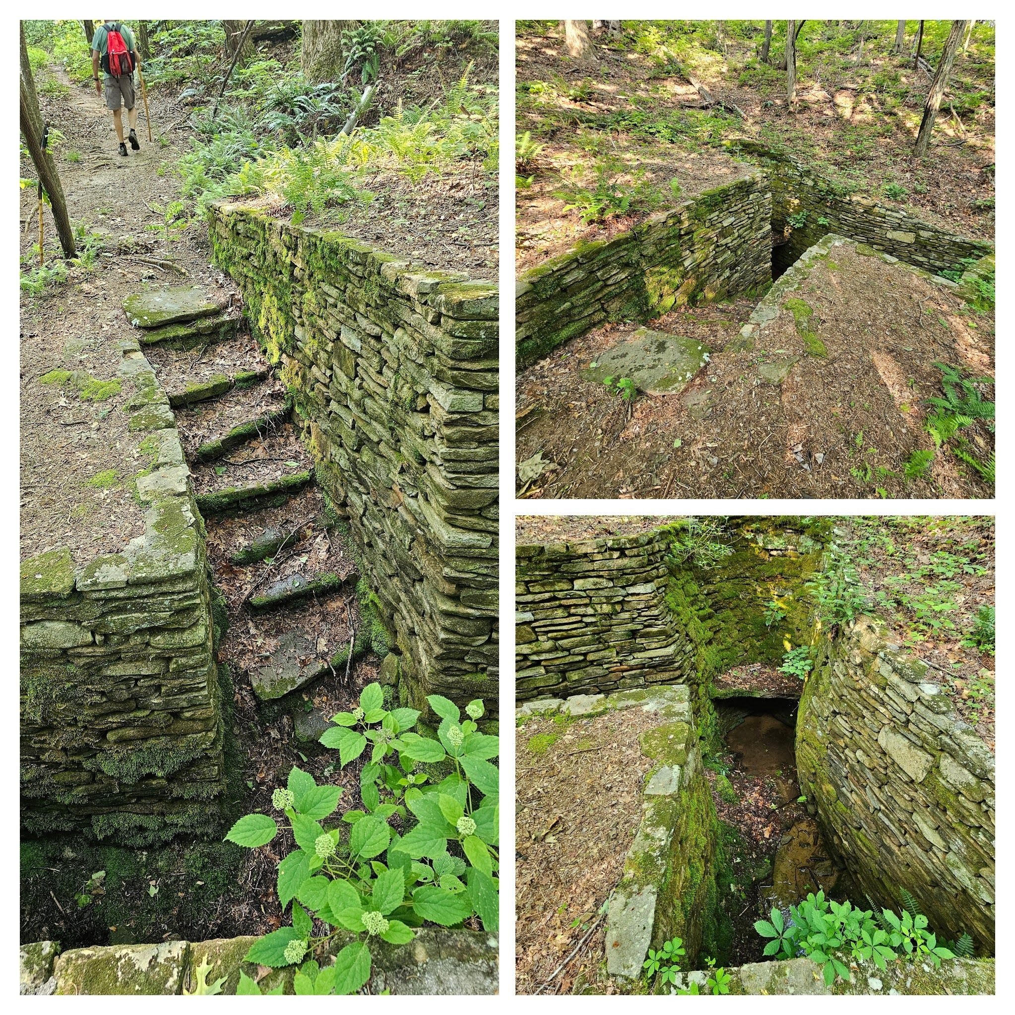 We were amazed how well-built was the springhouse and still has water flowing through it.