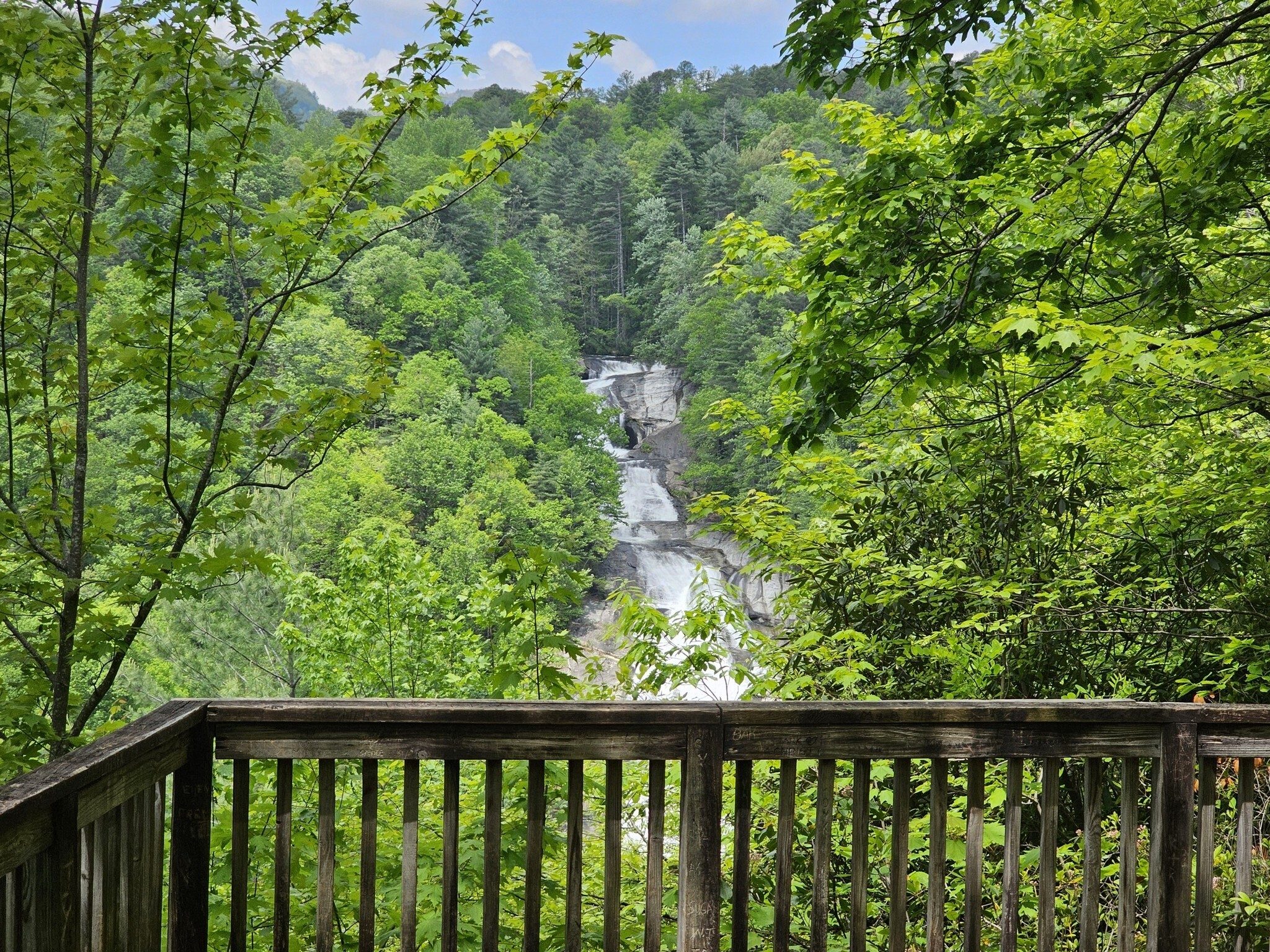 A last view of the Lower Whitewater Falls from the overlook.