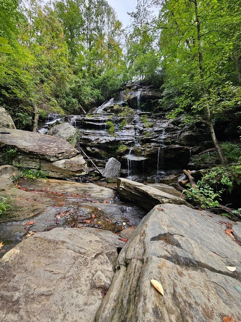 A view from the bottom of Issaqueena Falls.  A very difficult descent with today's wet conditions.