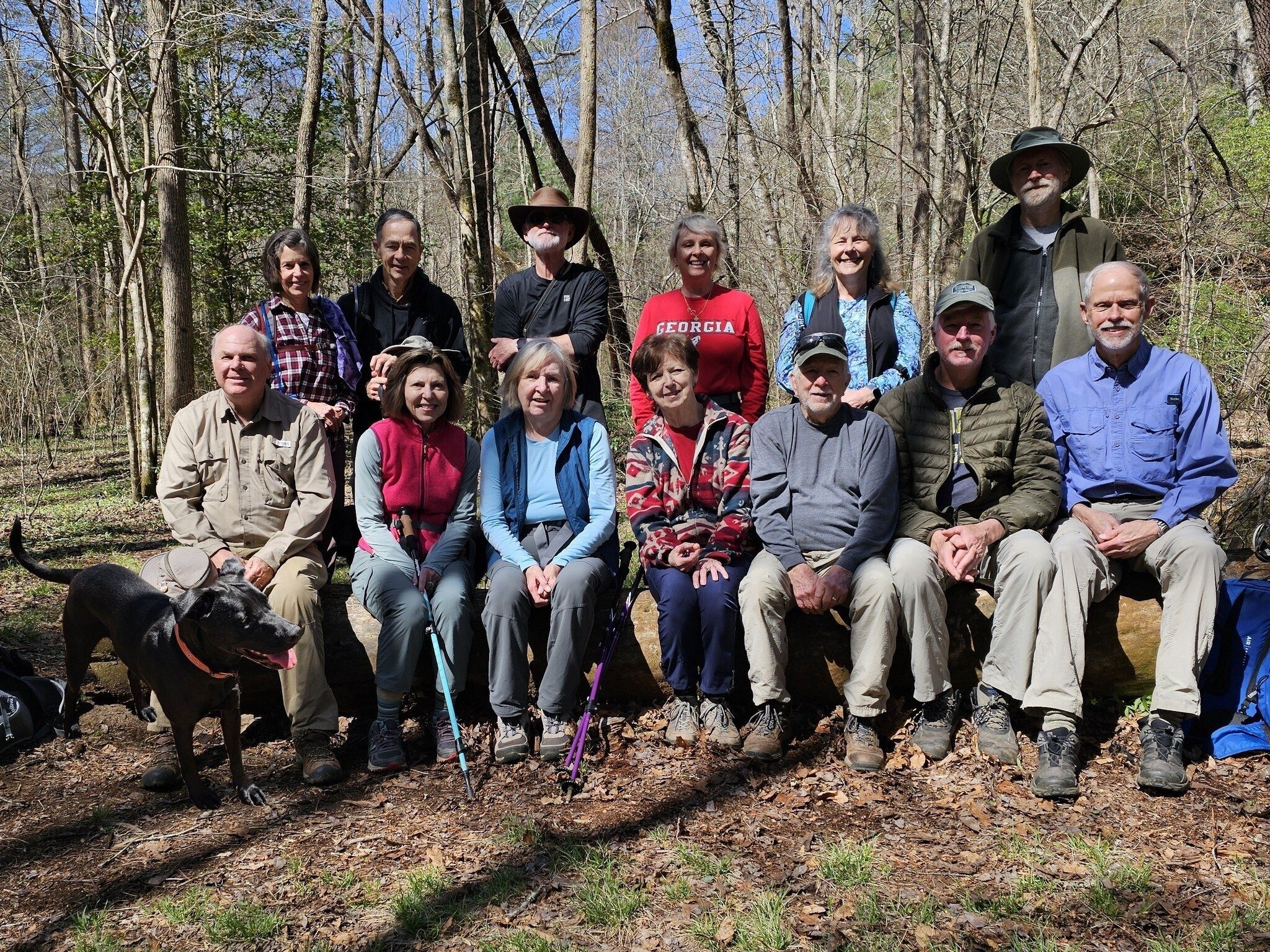 Today's Hikers (L-R) Back: Beth, Charles, Rich, Sue, Renee & Matt; Front: Toby, John, Allyson, Angela, Jenny, Vic, Ken & Mike