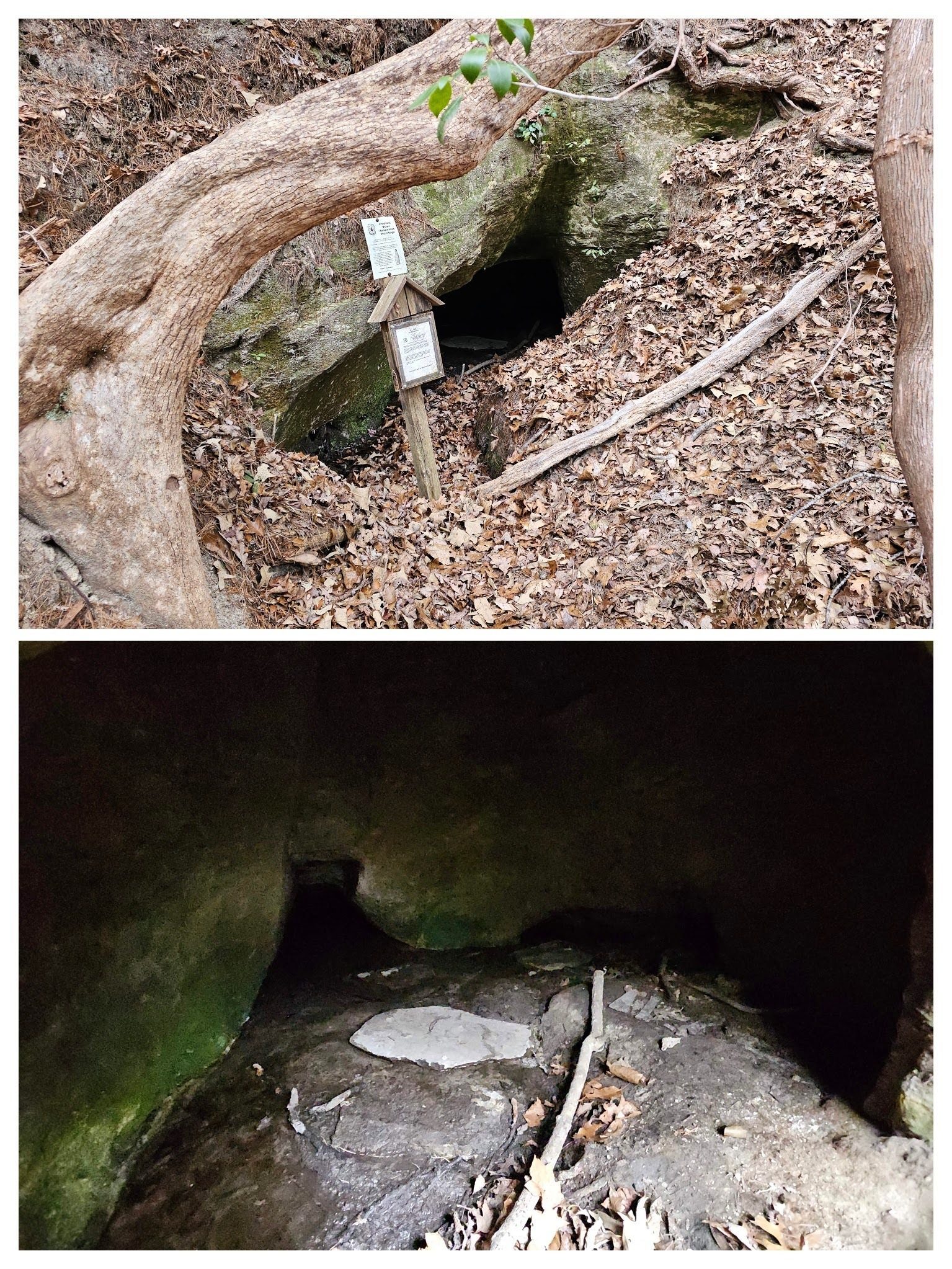 Roman's Den is still there, but only the first chamber.