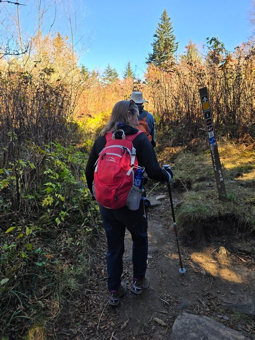 Headed up Little Sam Trail. Photo by Jane Voss.