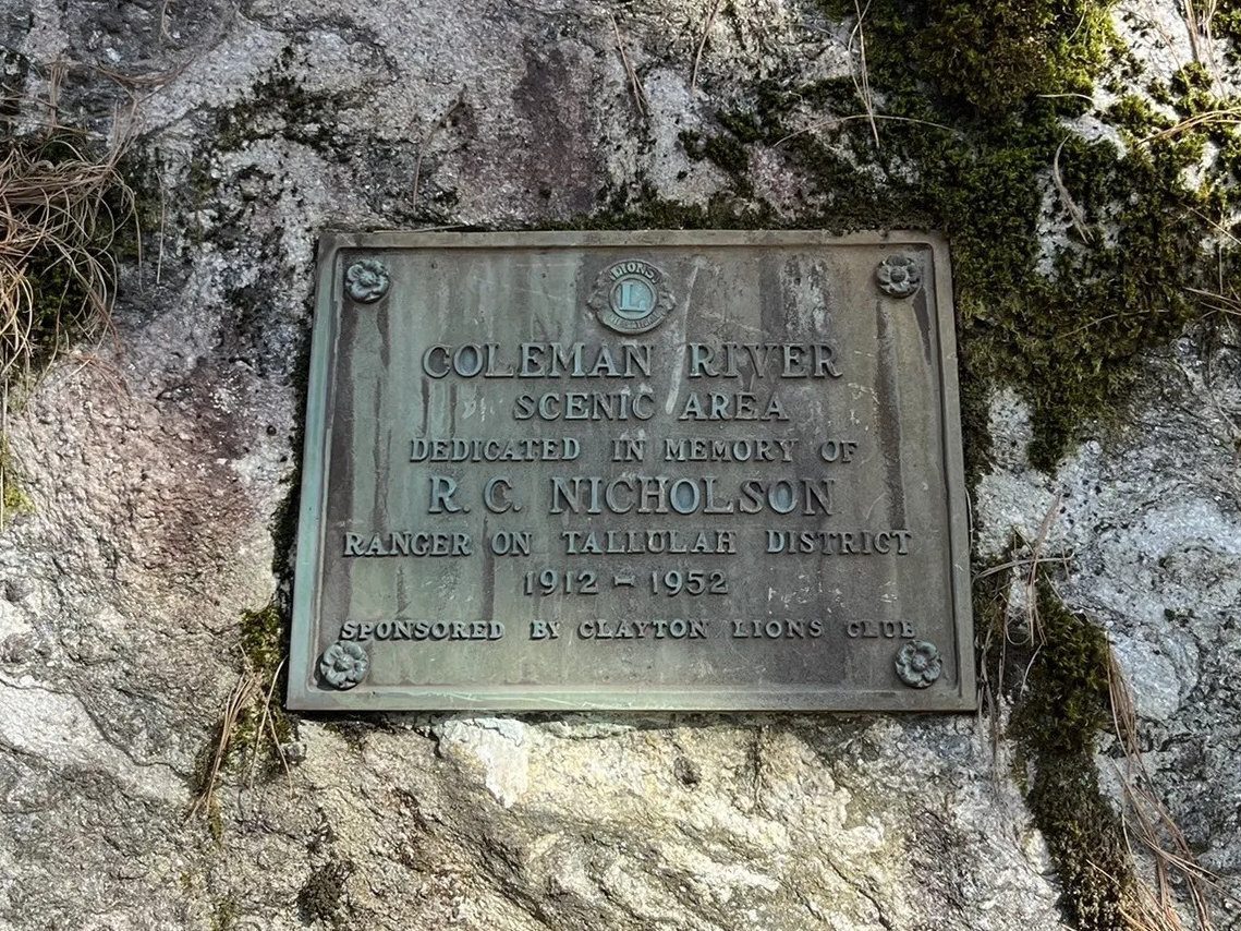 Although we didn't see it, this plaque is located 100 yards or so from the trailhead.