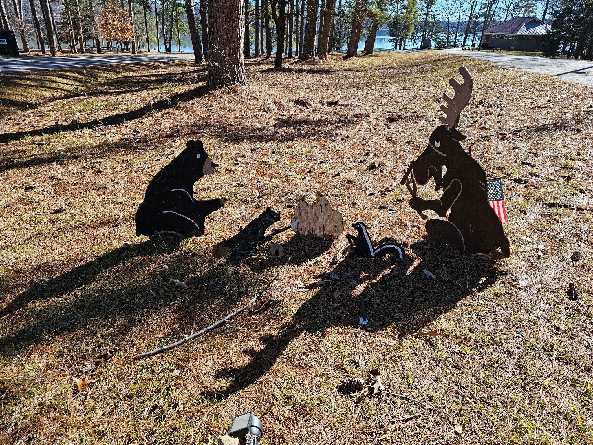 A nice greeting at the entrance to one of the camping areas.